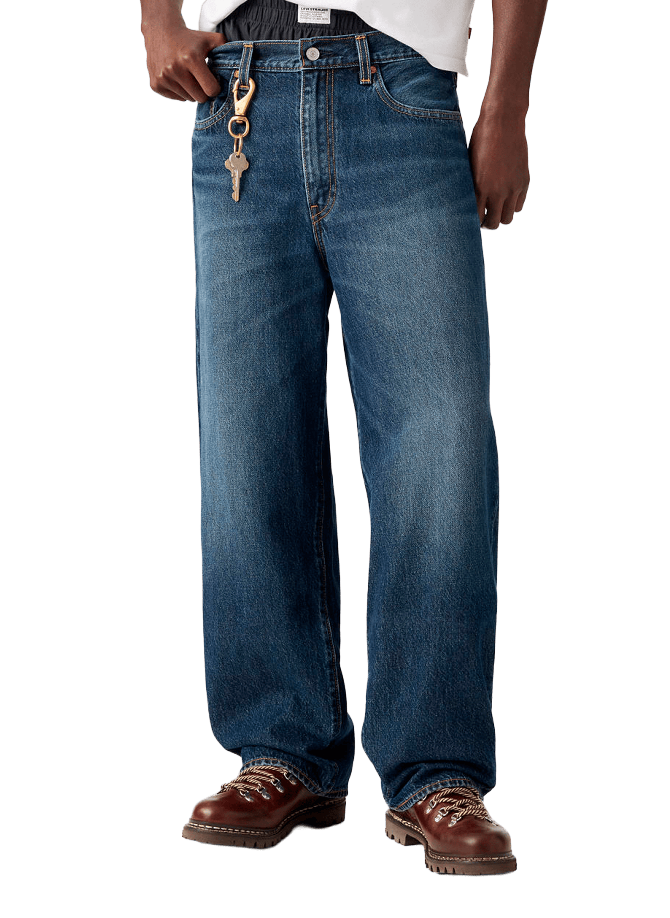 Baggy jeans van katoen 578 LEVI'S Blauw