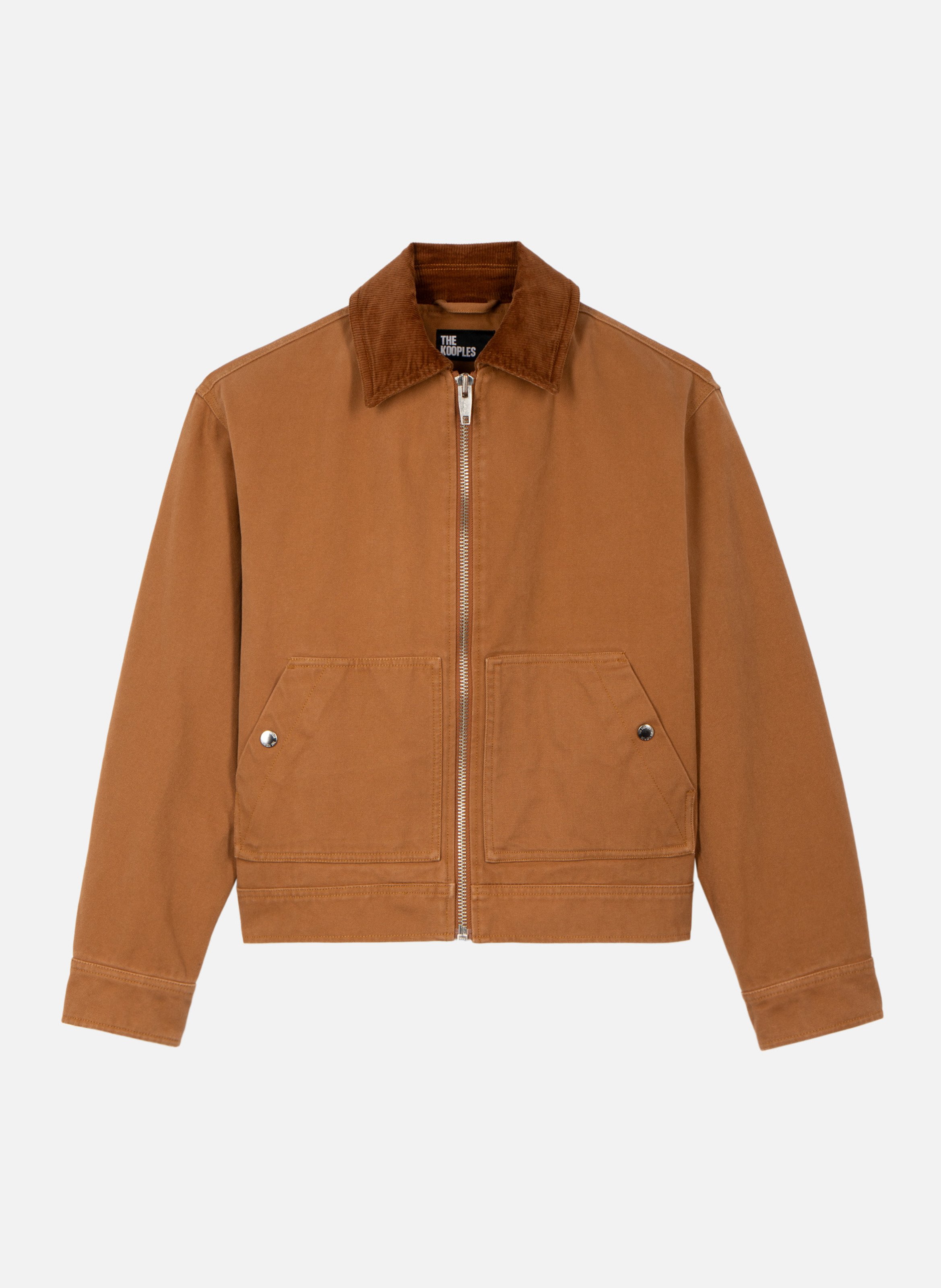 Blouson brodé dos en coton THE KOOPLES Marron