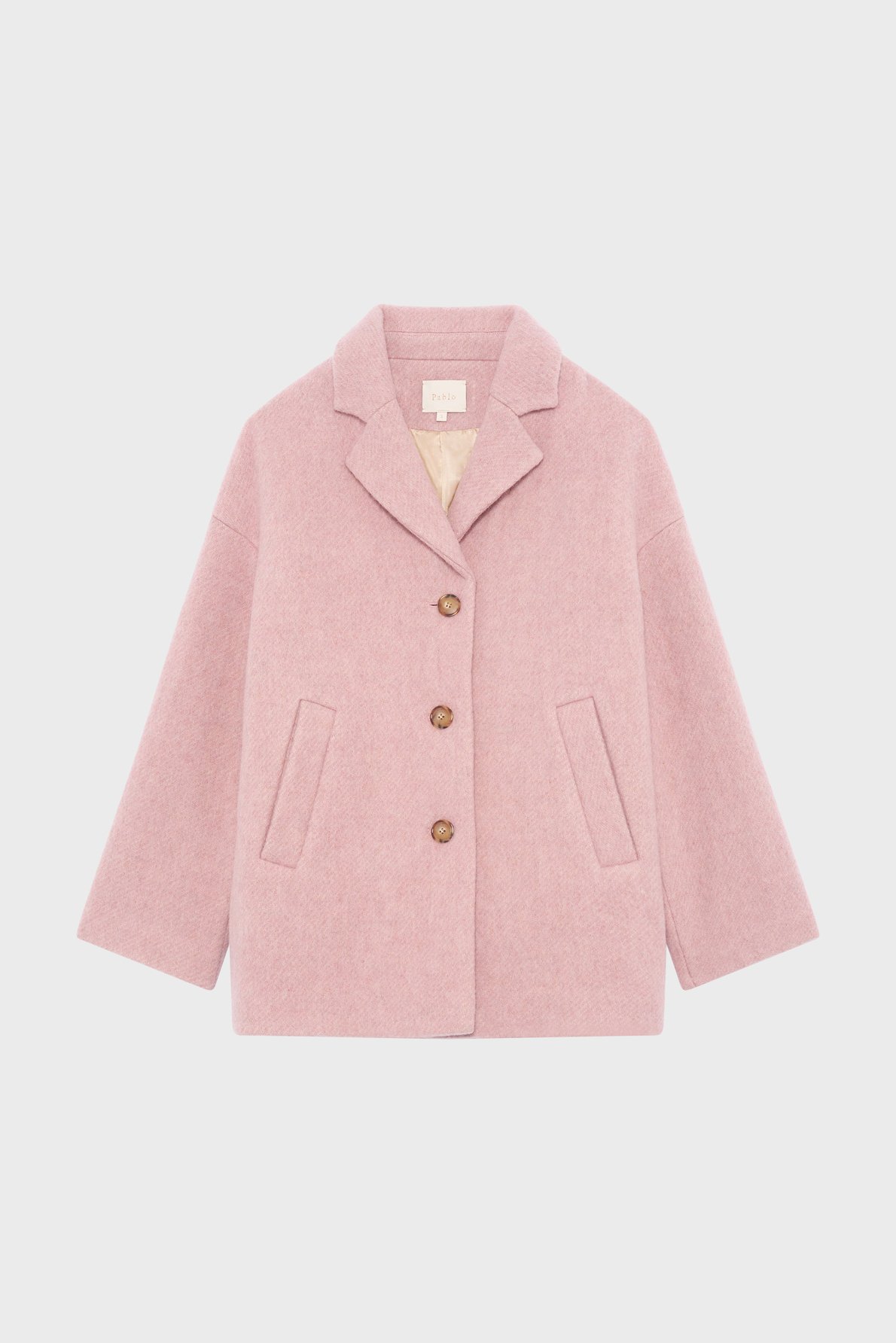 Manteau court en laine -  maude PABLO Rose