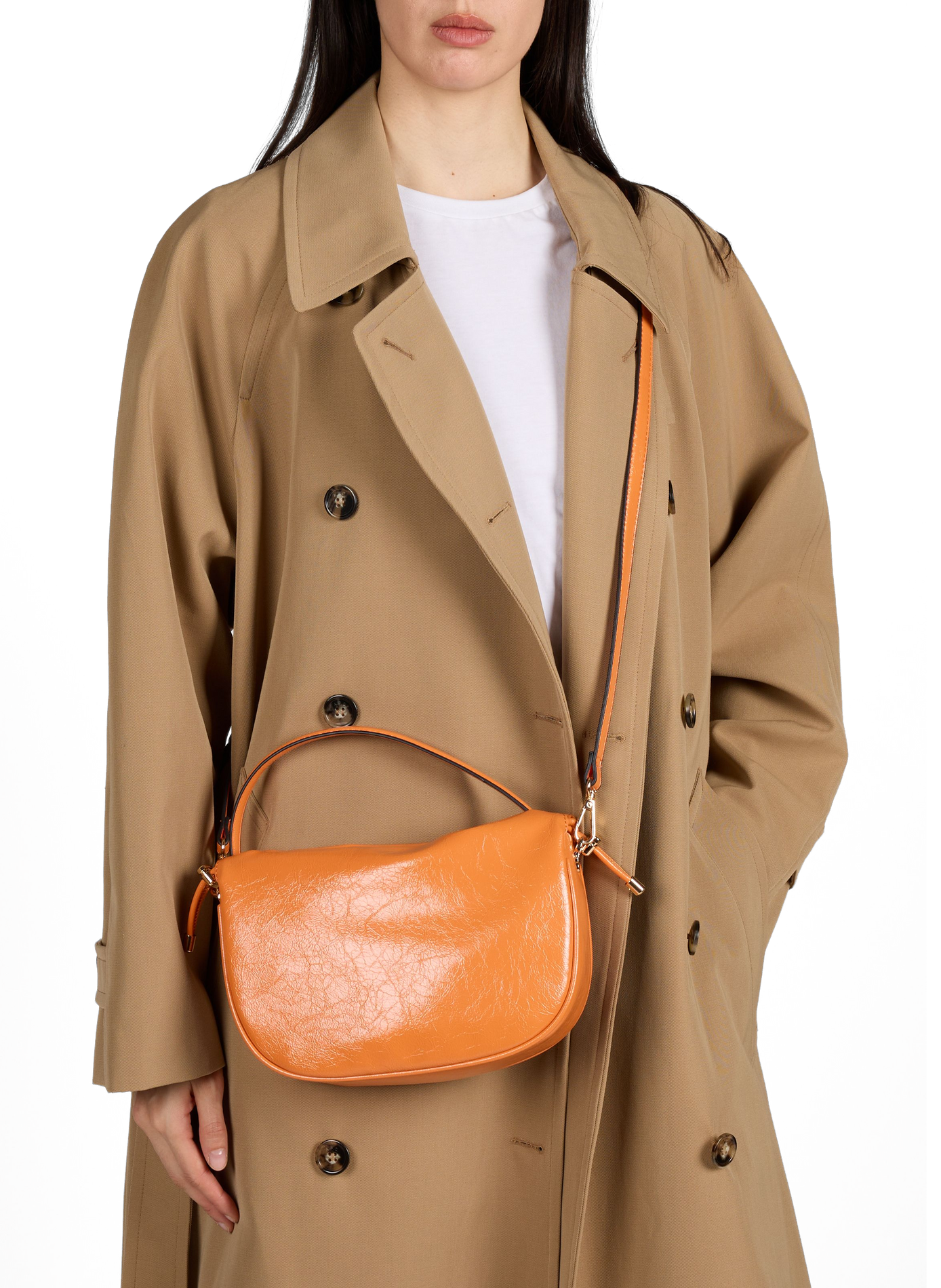 Petit sac à main uni  AU PRINTEMPS PARIS Orange