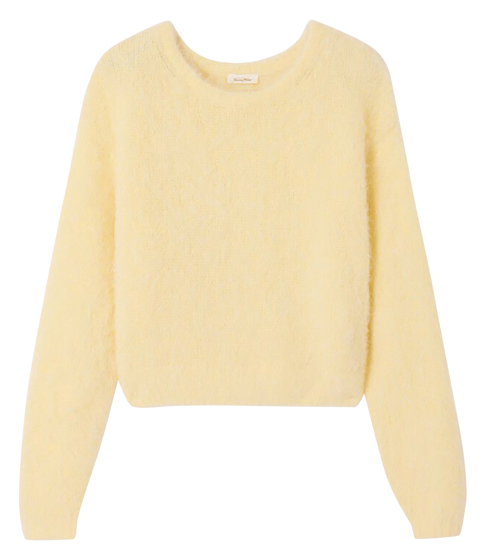 Pull oversize col rond en laine mélangée niby AMERICAN VINTAGE Jaune