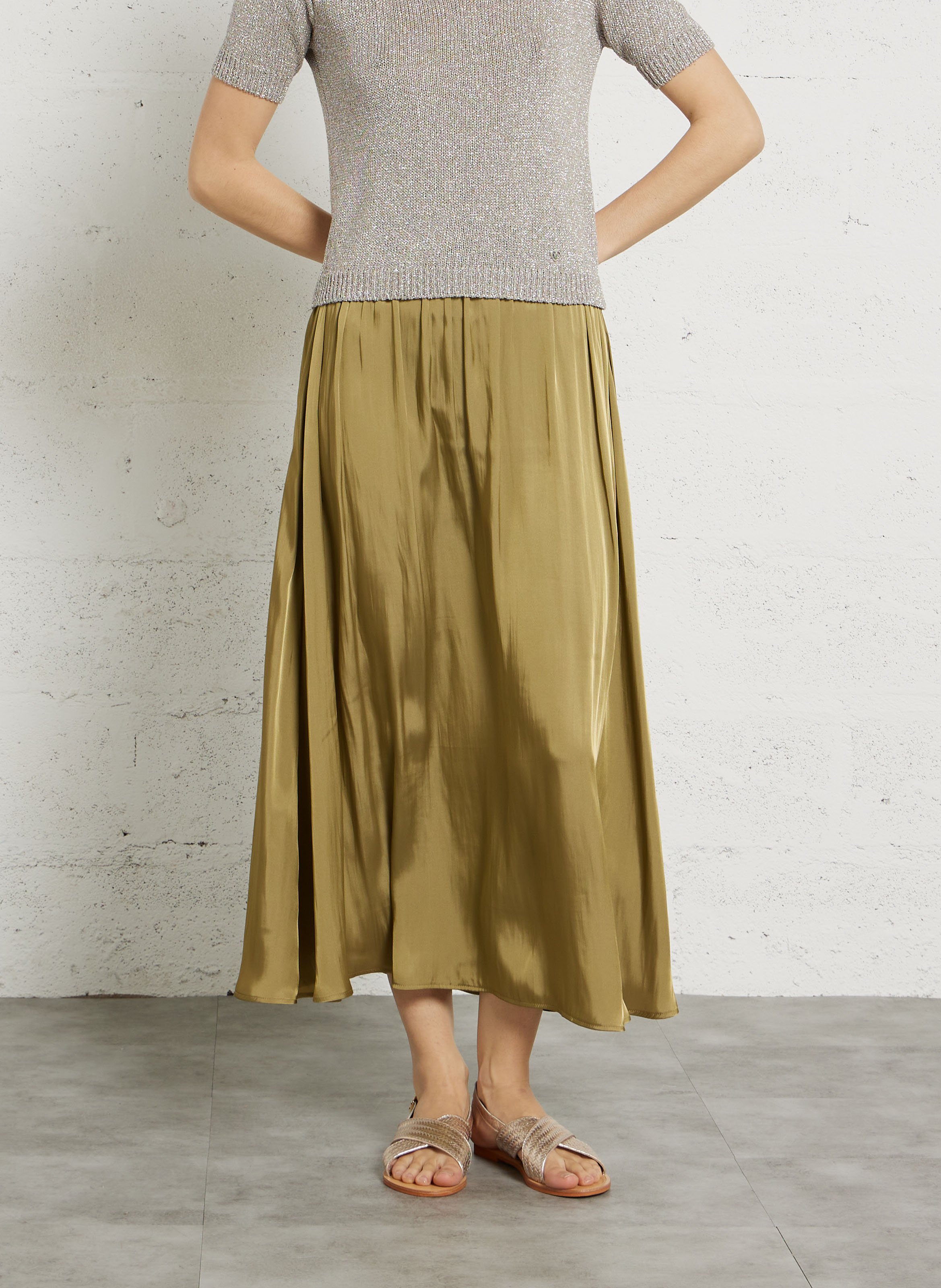 Jupe midi juliana MAISON 123 Vert