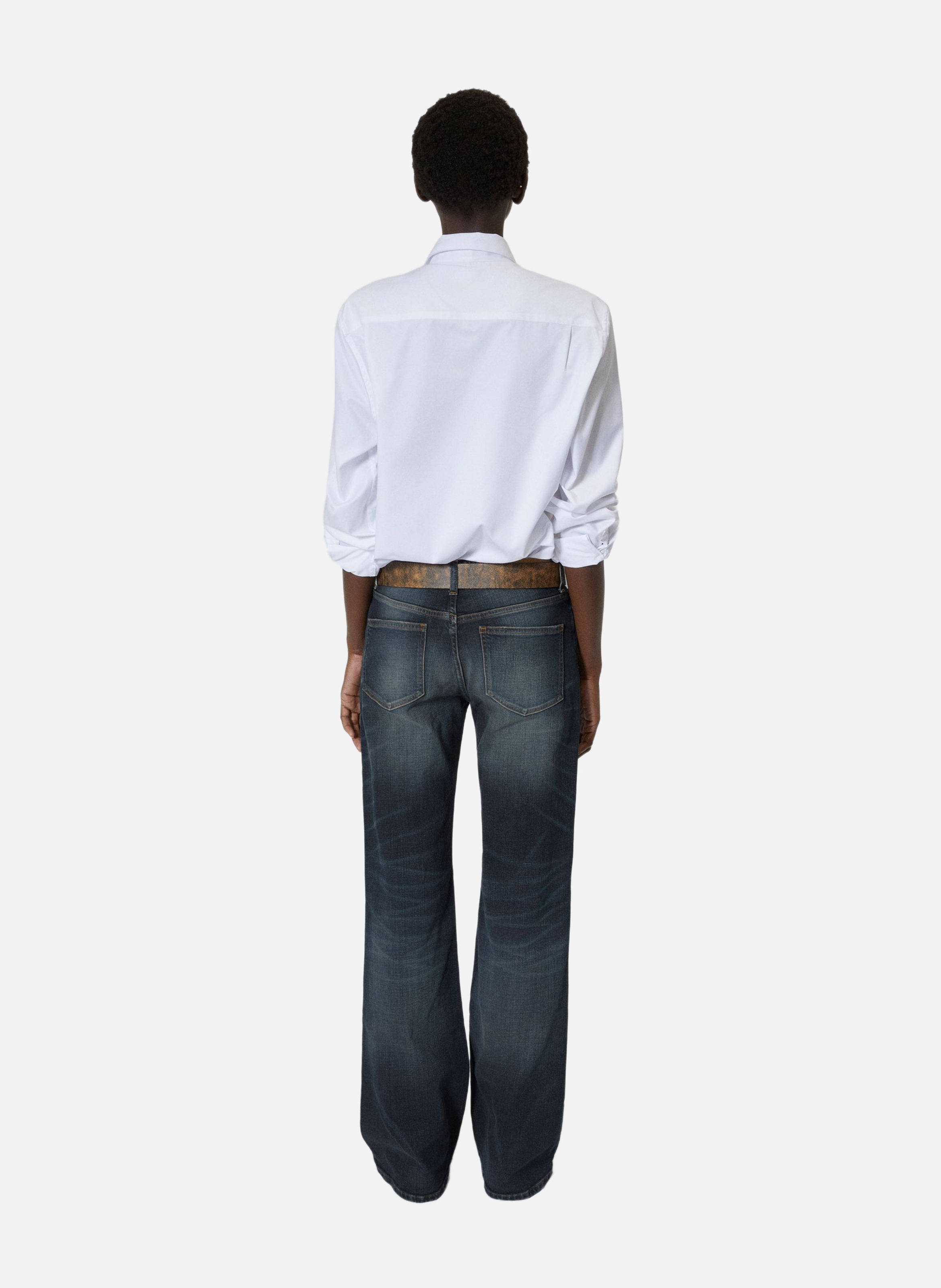 Jean bootcut avec abrasions THE KOOPLES Bleu