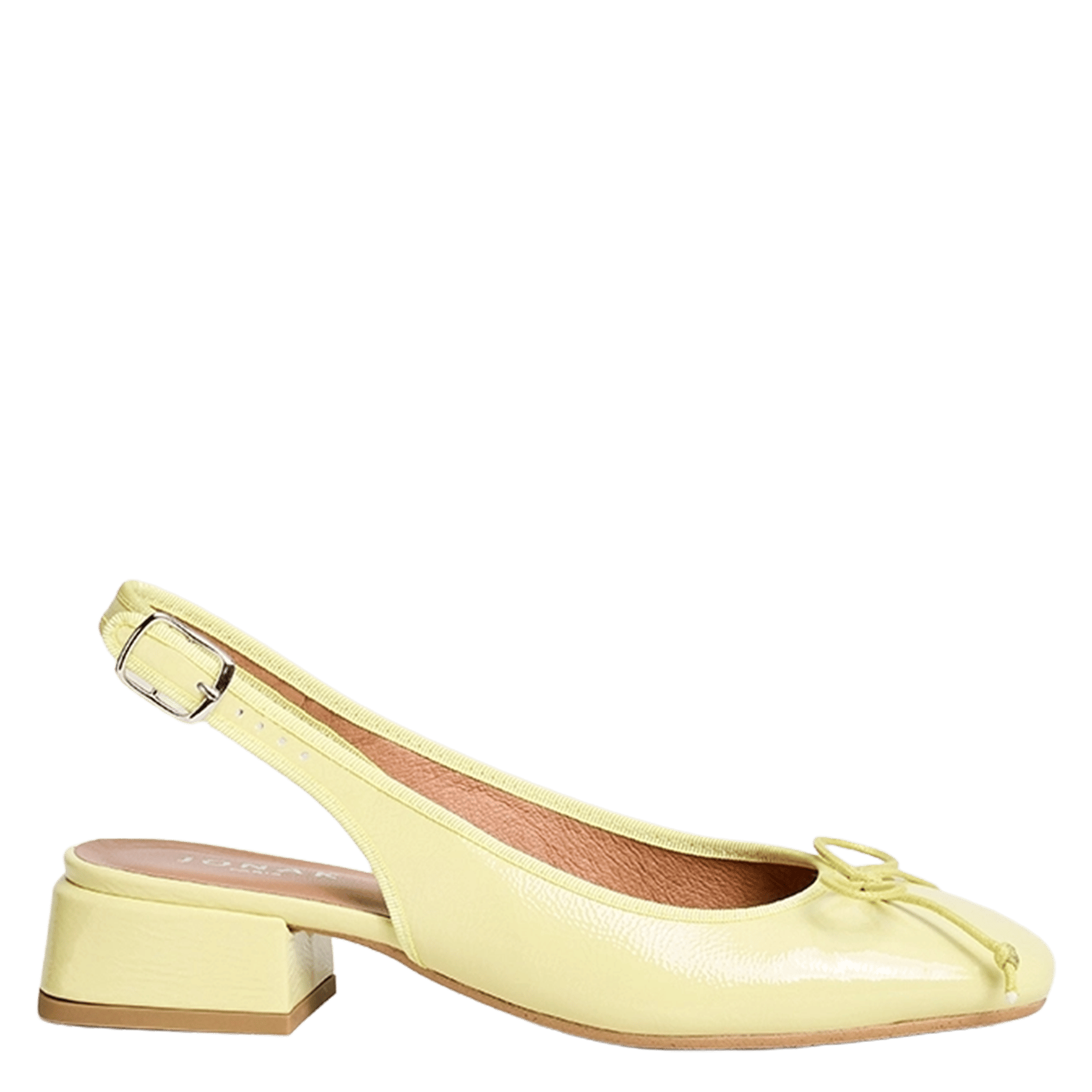 Ballerines slingbacks en cuir vernis dybilo JONAK Jaune