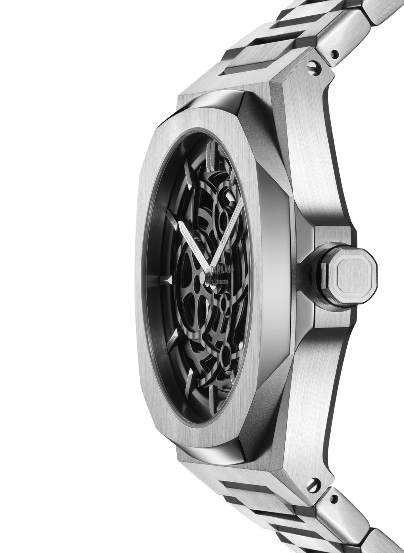 Montre analogique en acier inoxydable D1 MILANO Argent