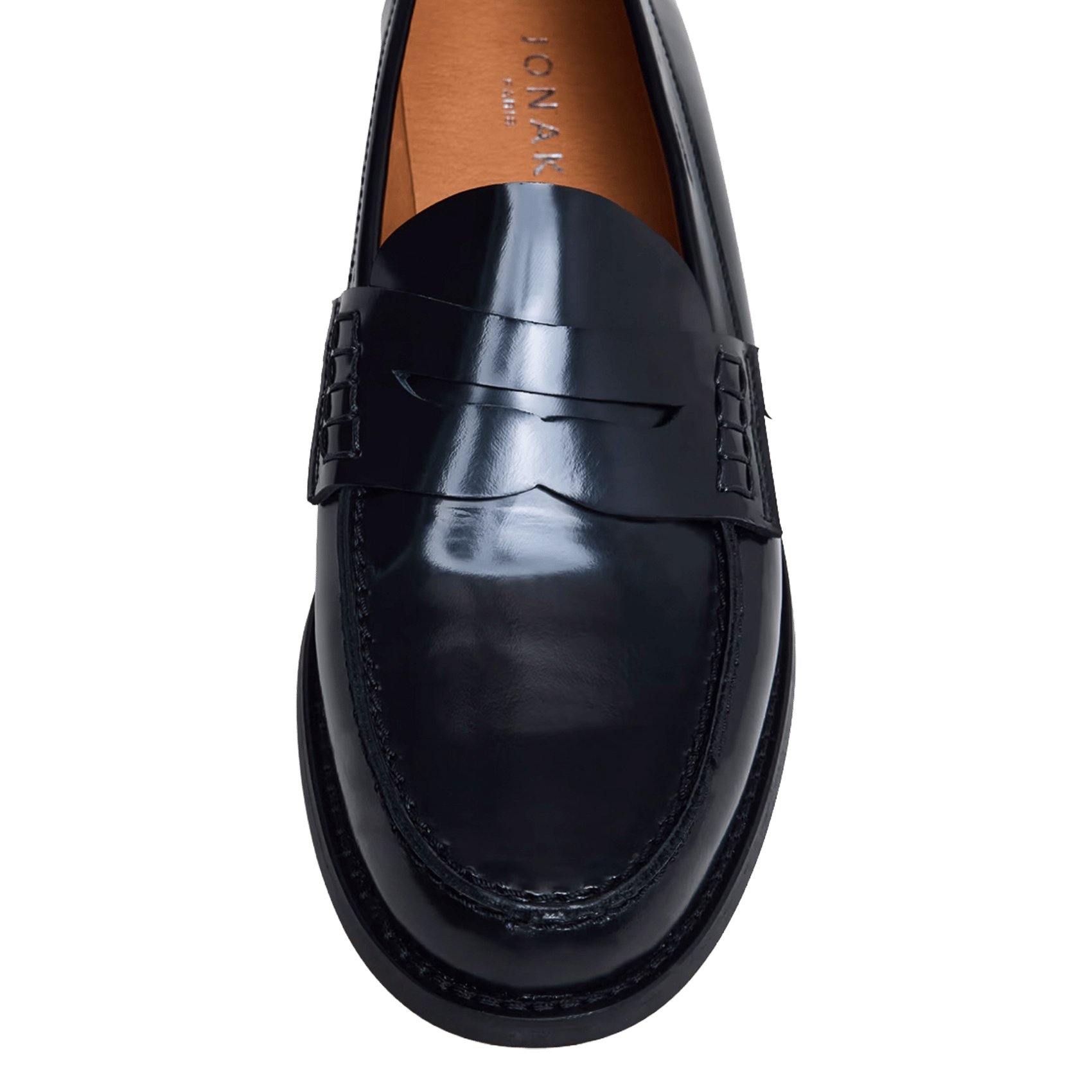 Mocassins en cuir glacé audelya JONAK Noir