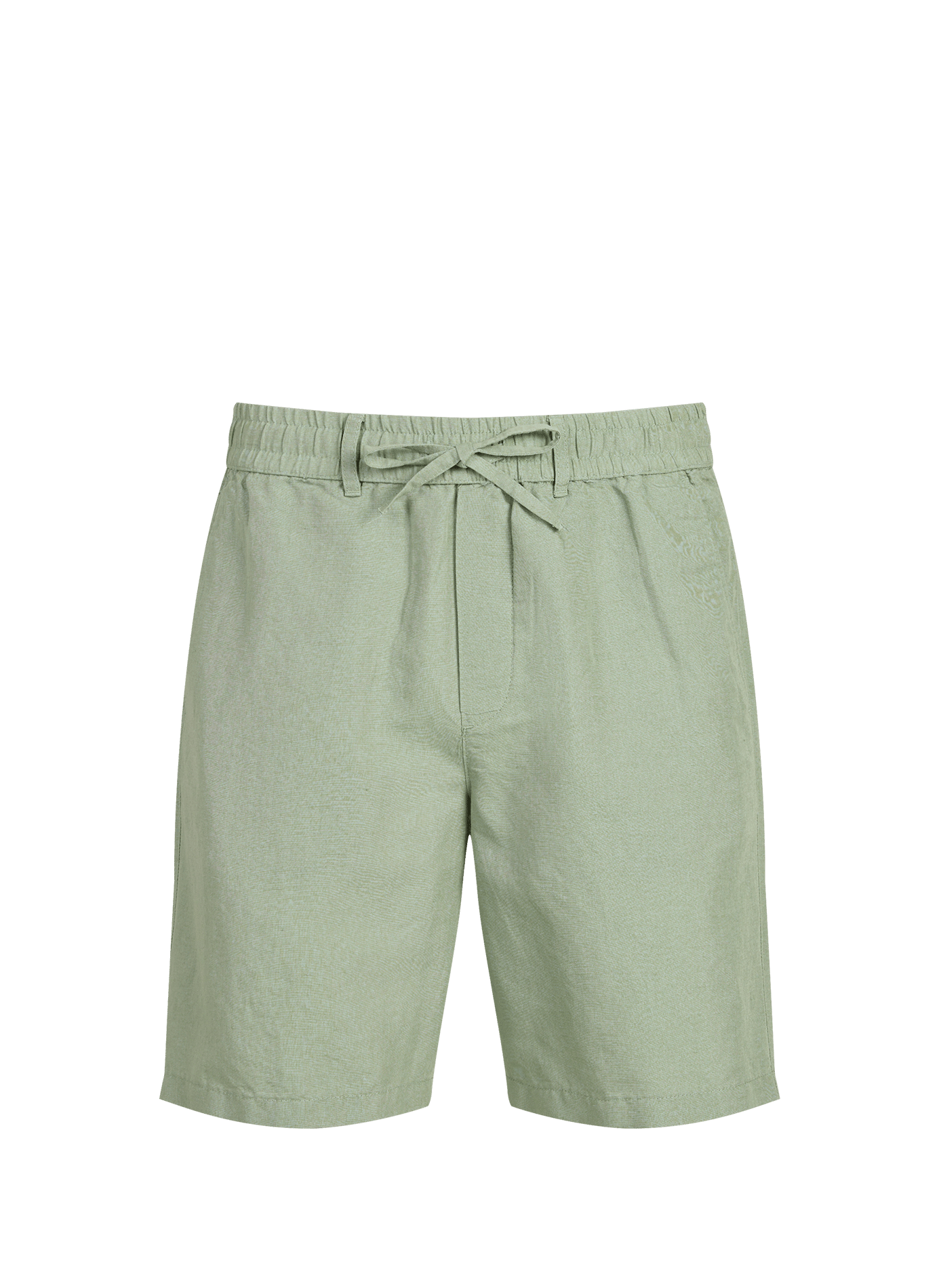 Short droit en lin et coton MINIMUM Vert