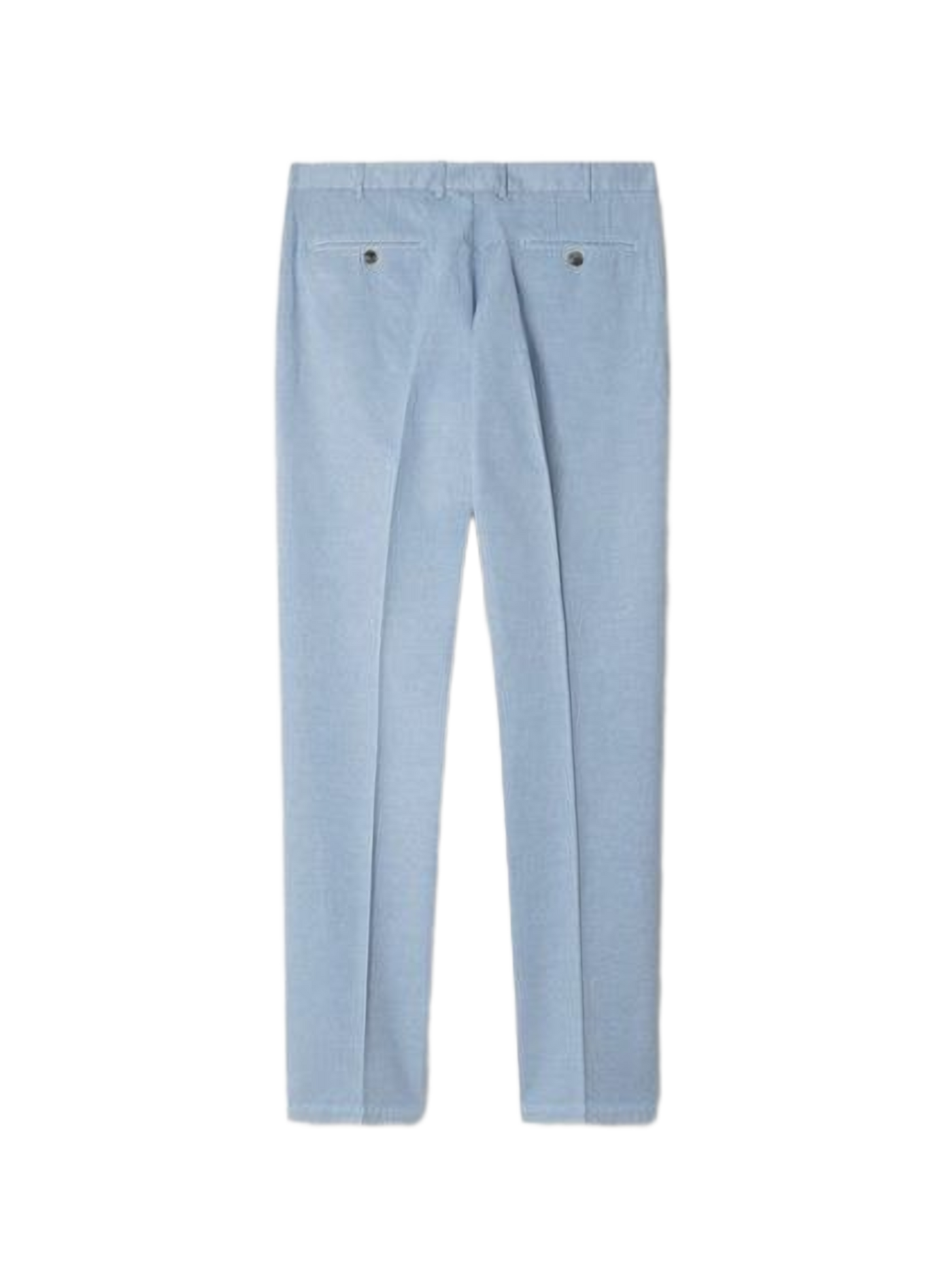 Pantalon droit en coton et lin FACONNABLE Bleu