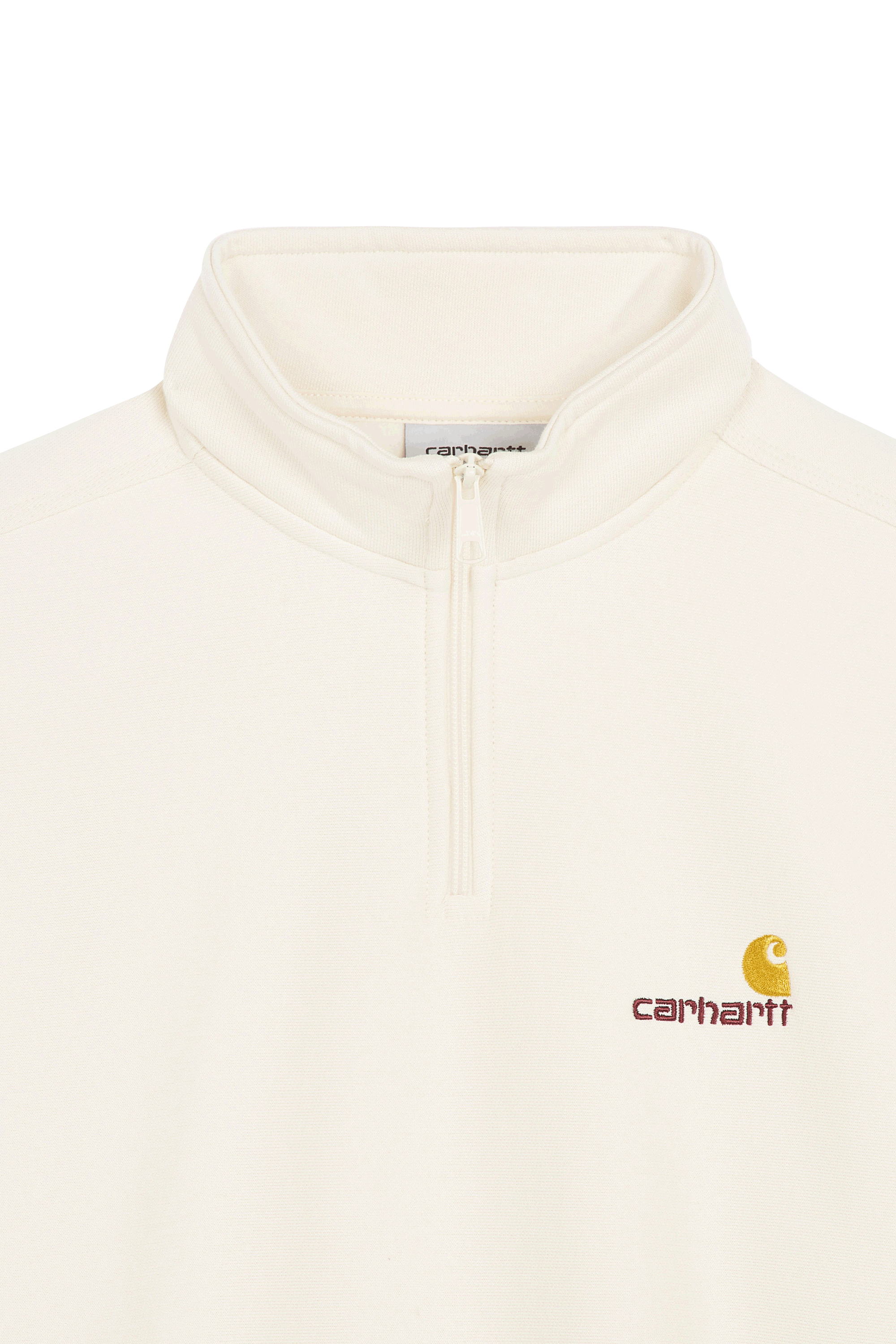 Sweat zippé half zip american script CARHARTT WIP Beige