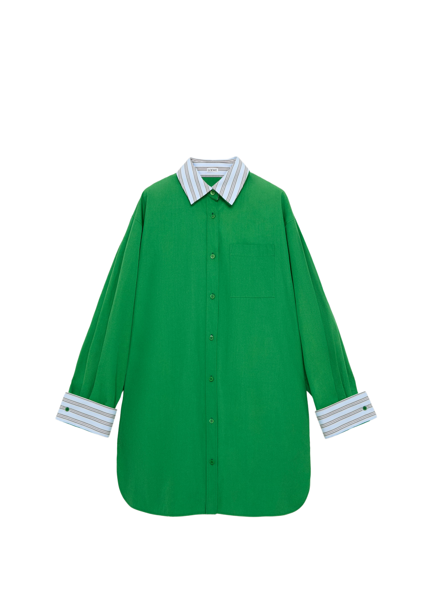 Robe chemise en coton LOEWE Vert