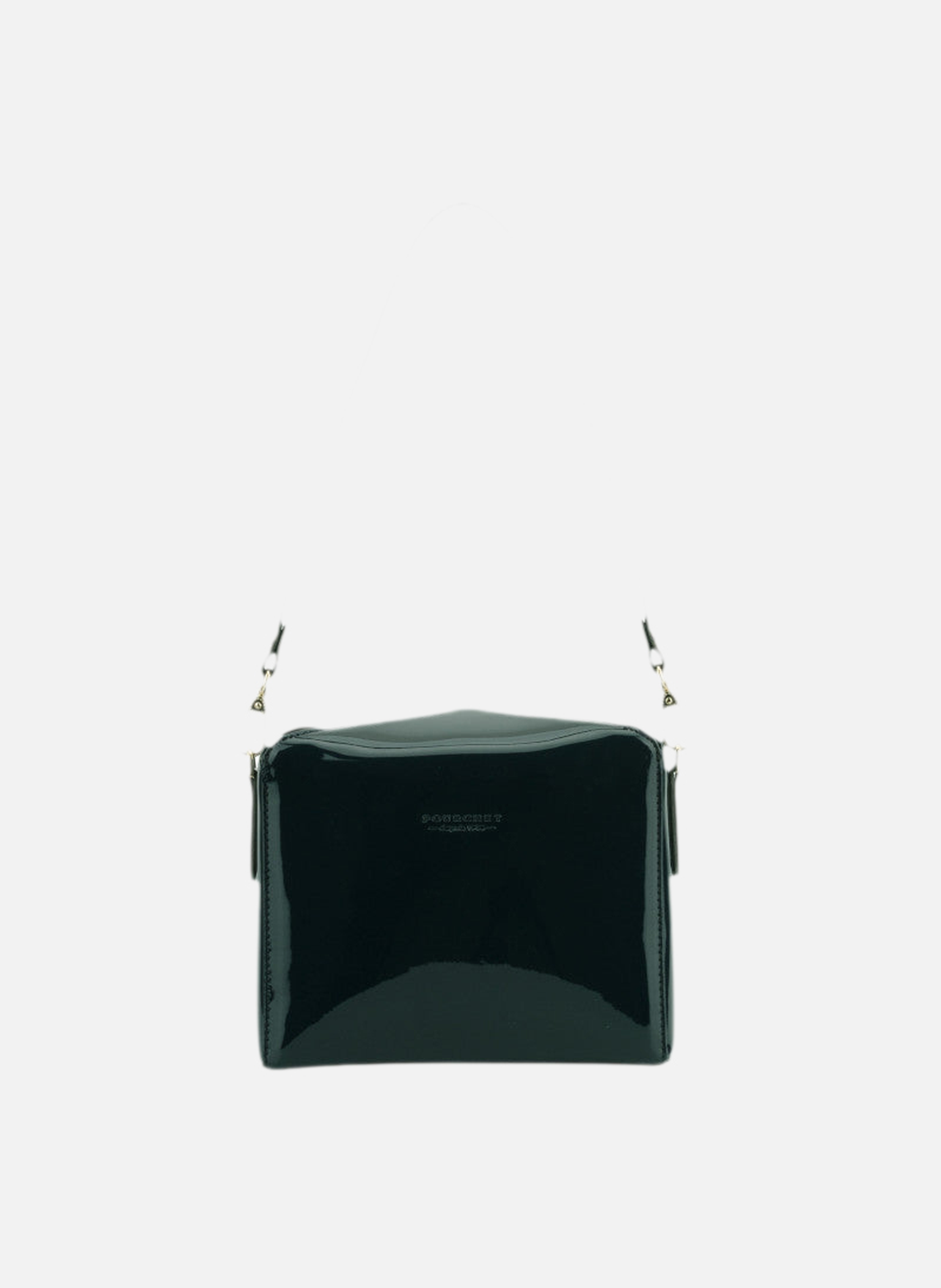Cassetta vernis | sac porté épaule en cuir de vachette POURCHET Kaki