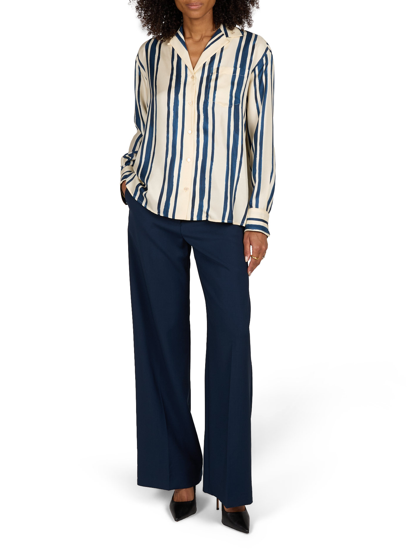 Oversize silk Shirt MAX MARA WEEK END Blue