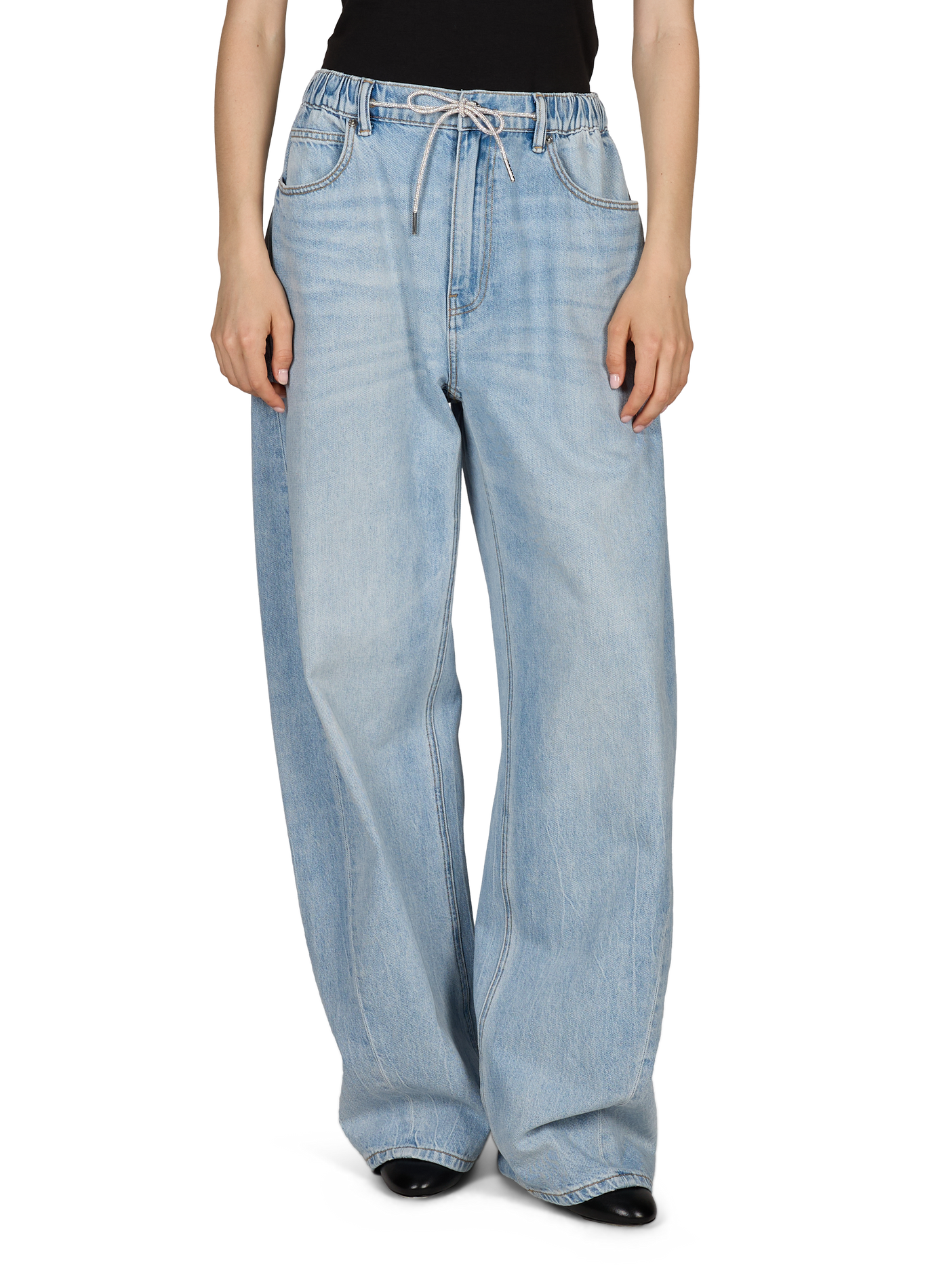 Wide cotton jeans ALEXANDER WANG Blue
