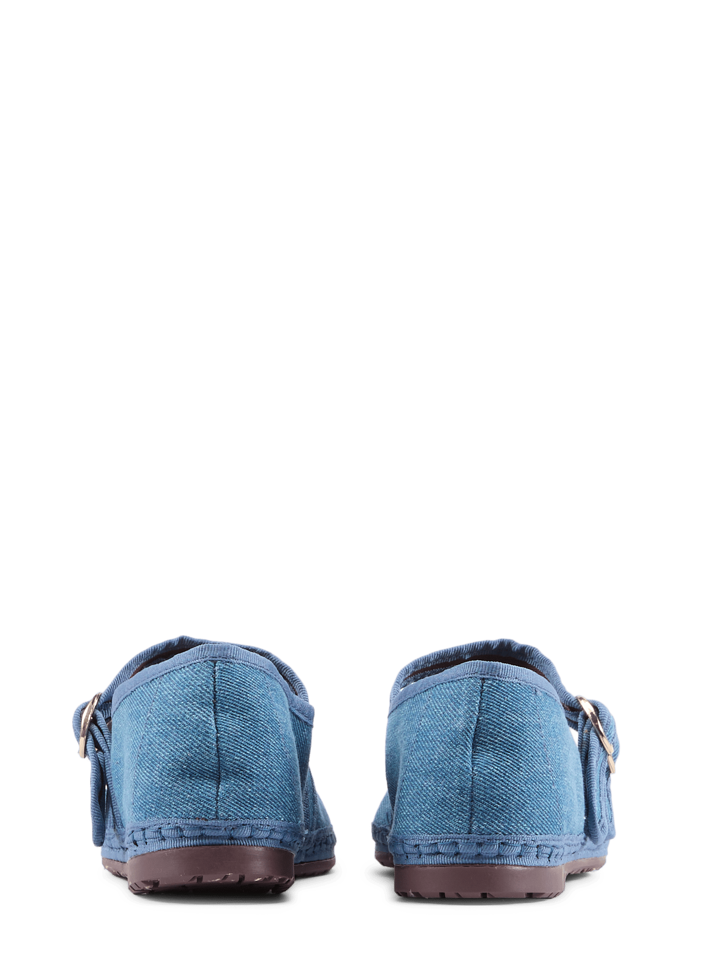 Ballerines Claire double bride en coton mélangé FLABELUS Bleu