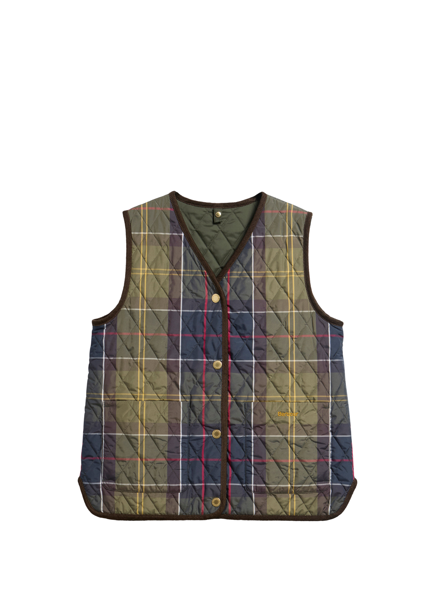 Veste col V sans manches BARBOUR Kaki