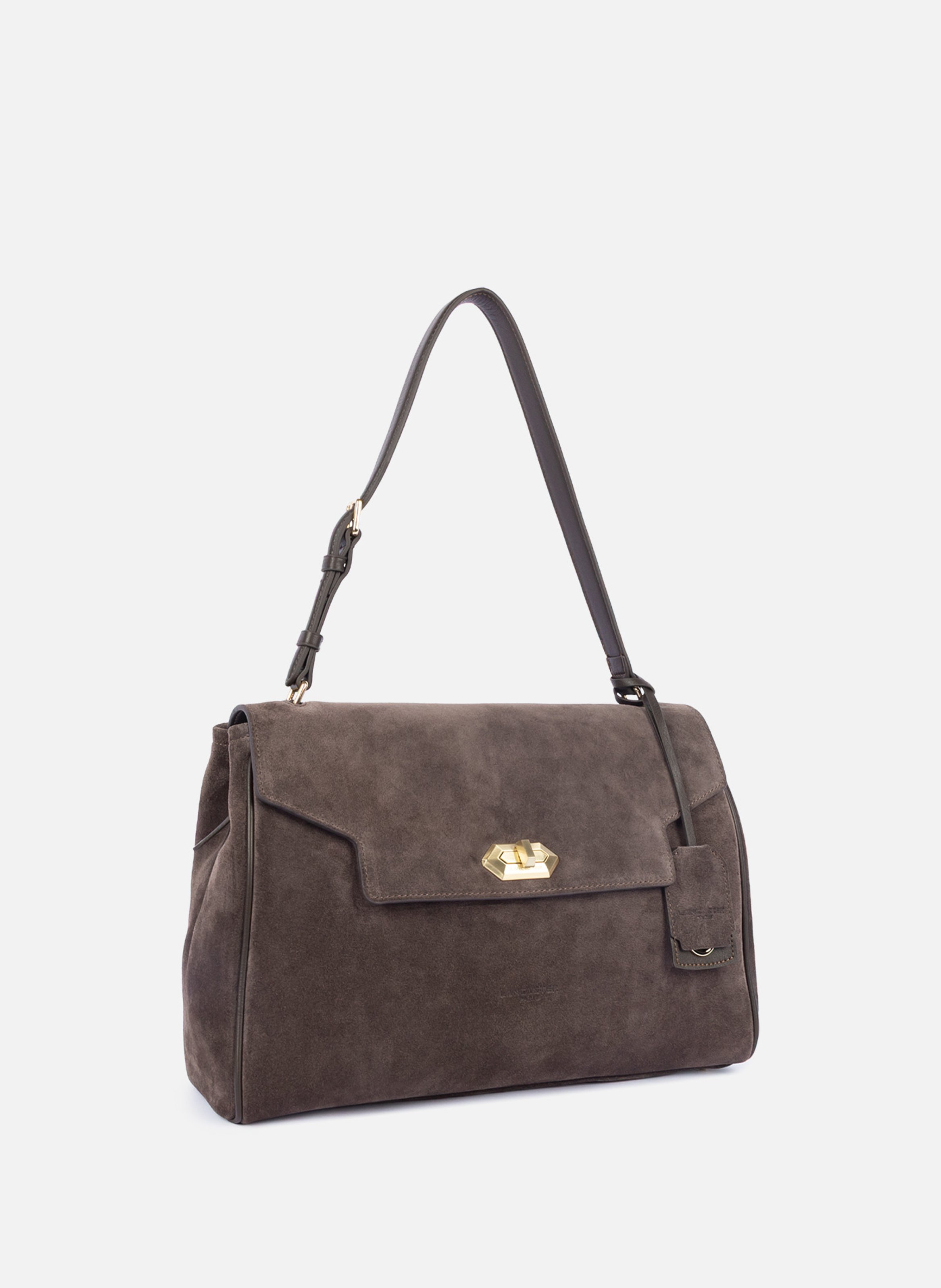 Grand sac cabas épaule - suède grace LANCASTER Marron