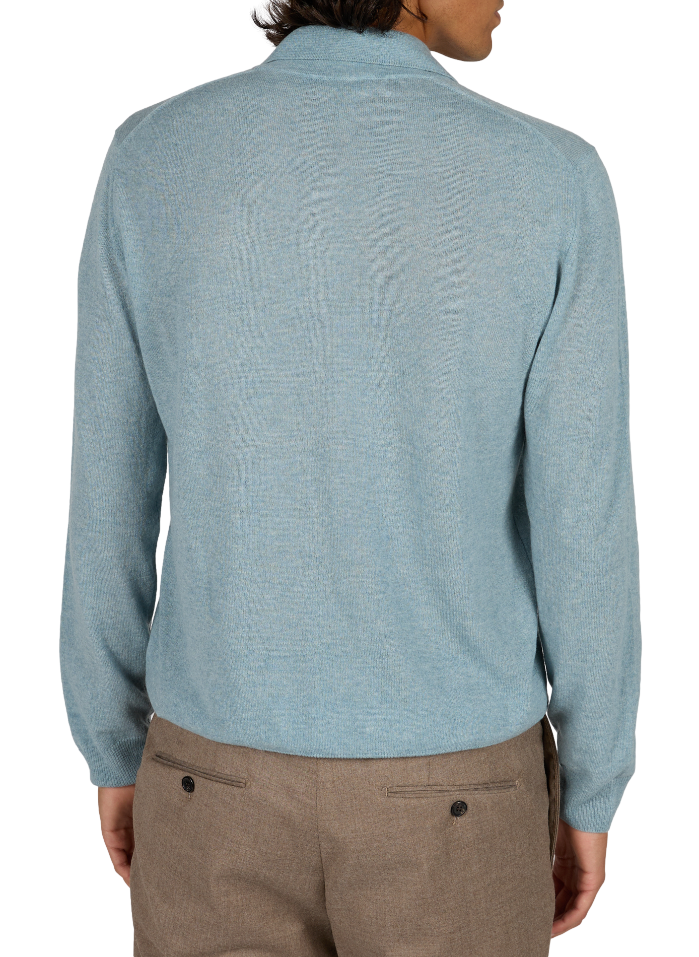 Gerade geschnittener Pullover aus einer Mischung von Kaschmir SLOWEAR Blau