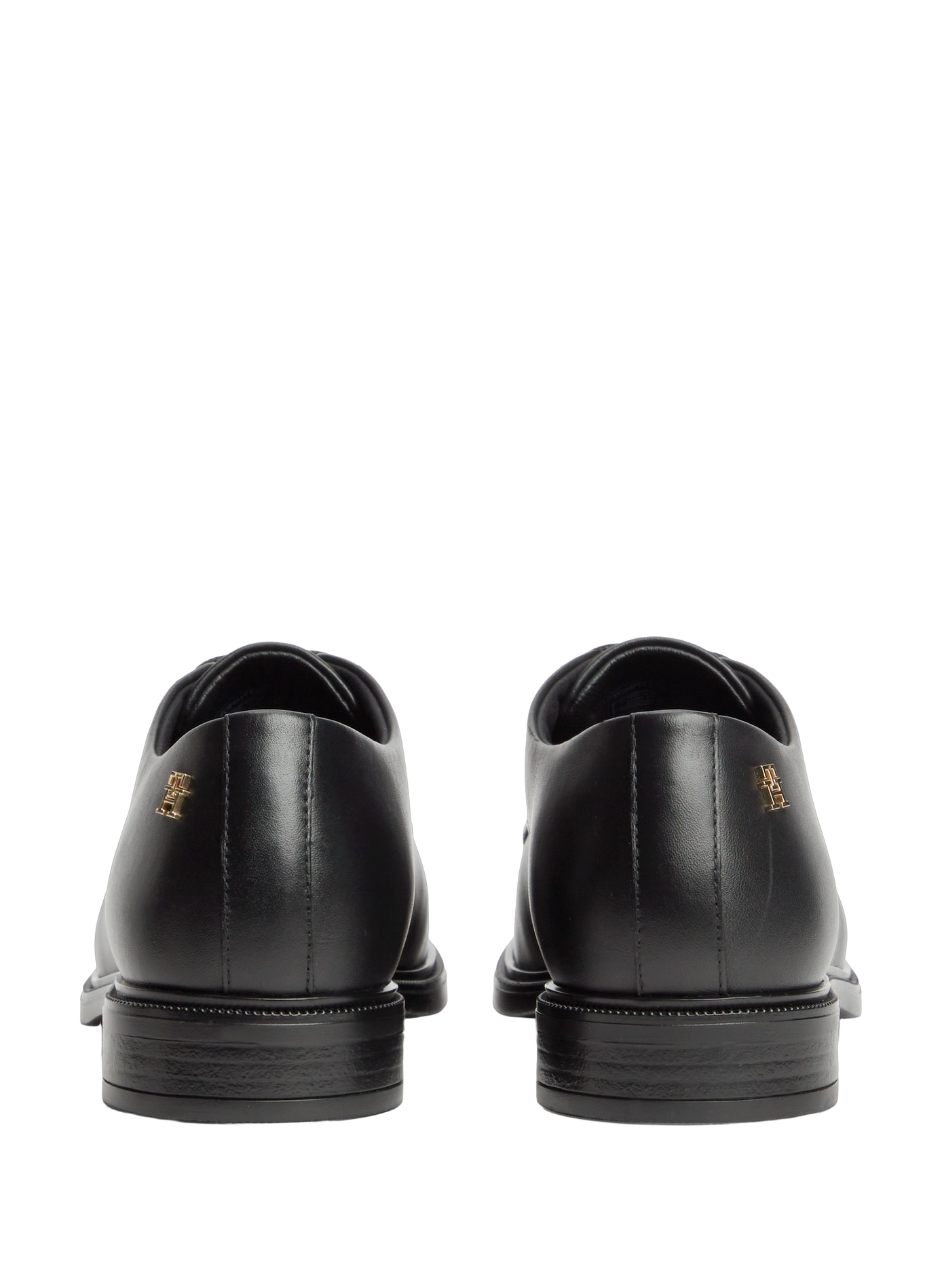 Leather lace-up derby shoes TOMMY HILFIGER Black