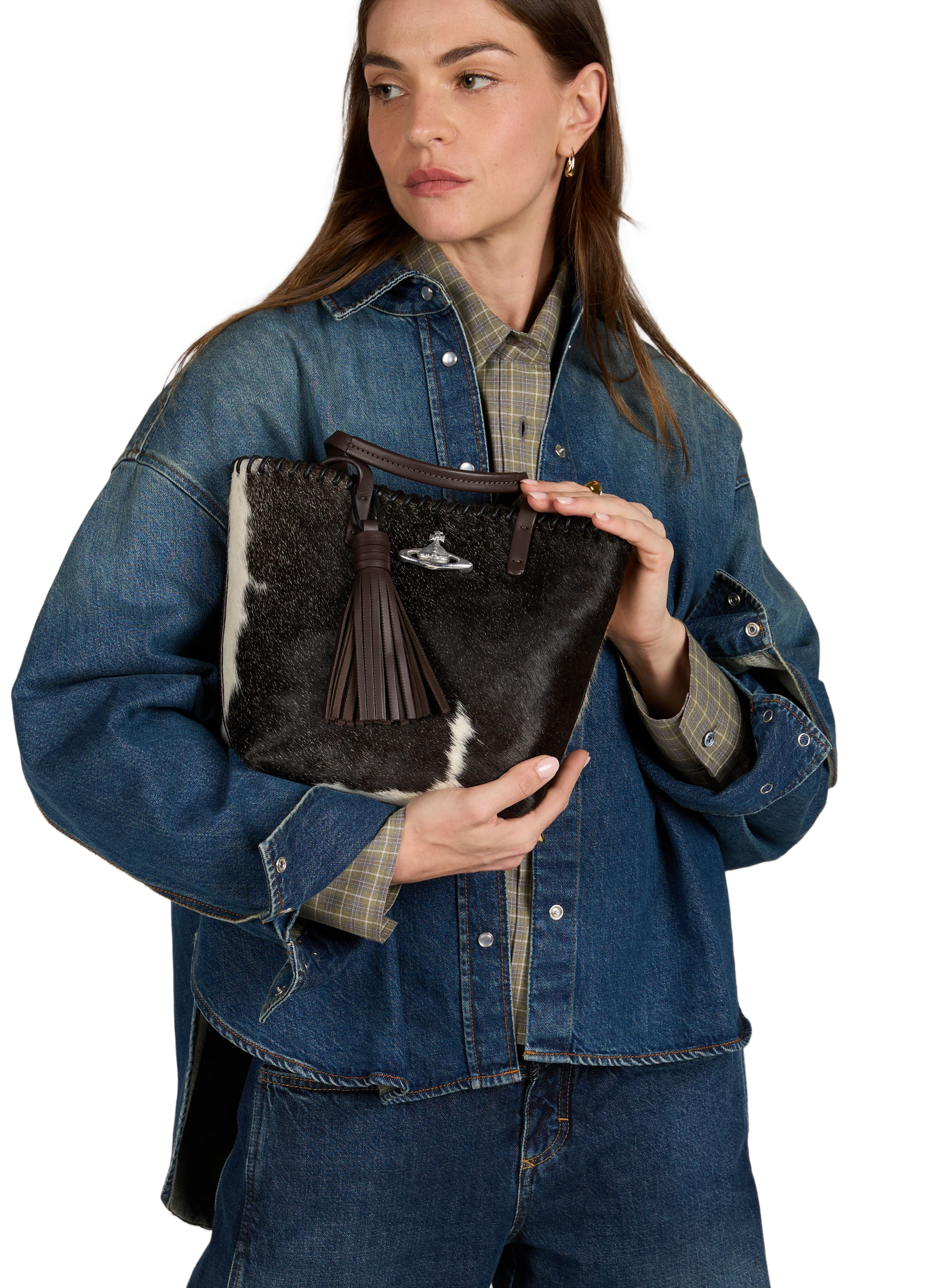 Kalbsledereimerbeutel VIVIENNE WESTWOOD Mehrfarbig