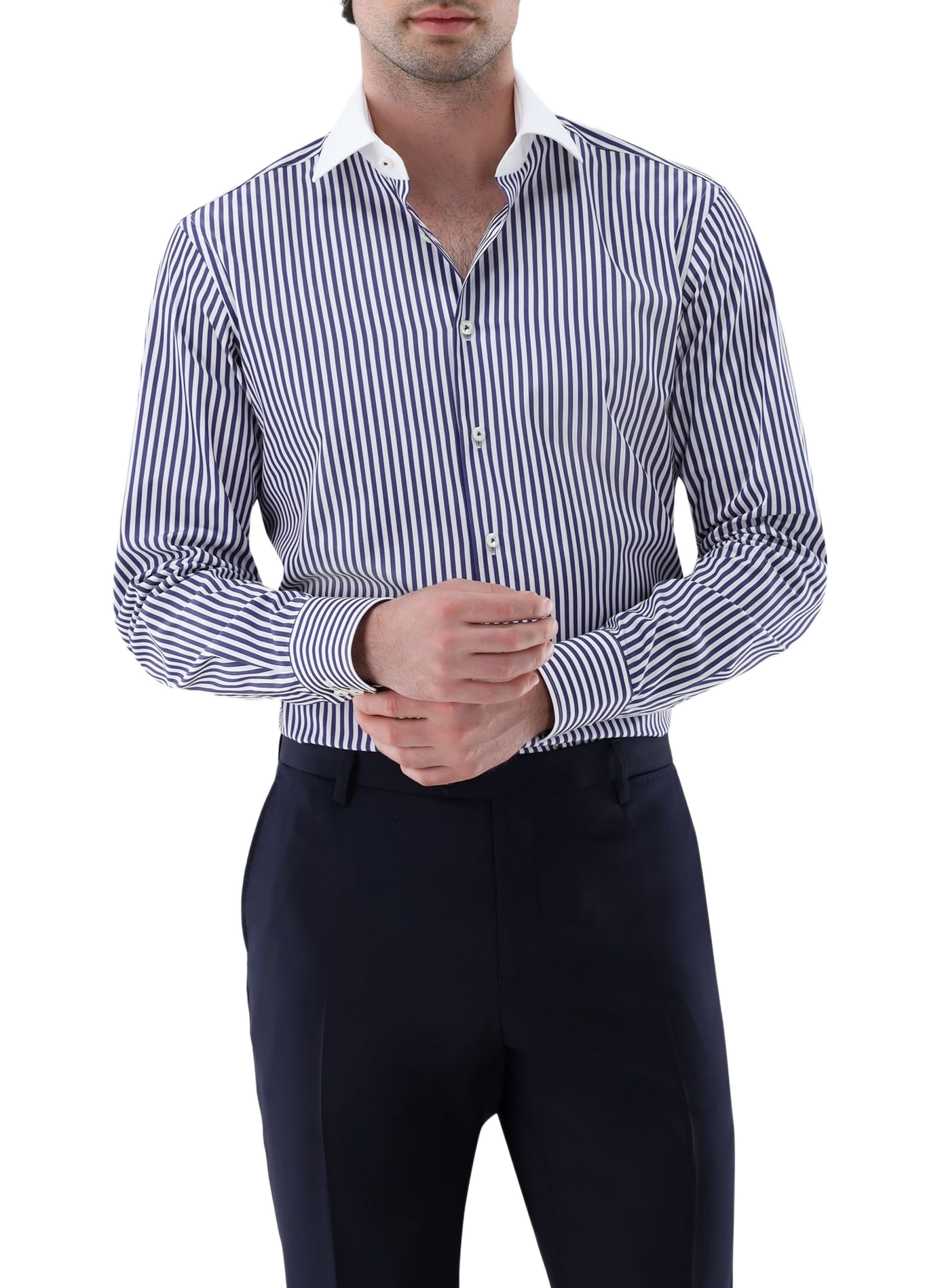 Striped cotton Shirt VAN LAACK Blue