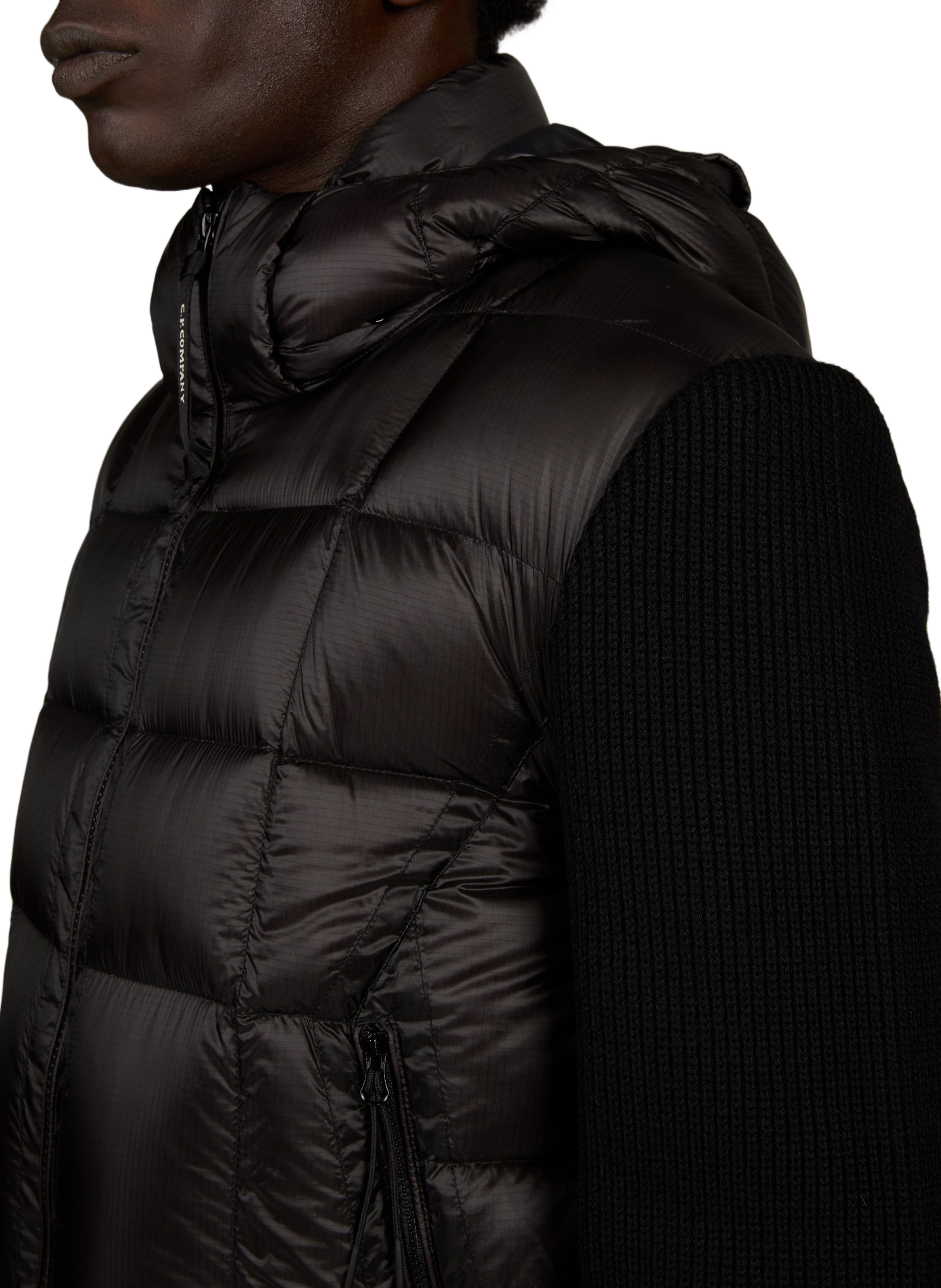 Steppjacke aus Wolle CP COMPANY Schwarz