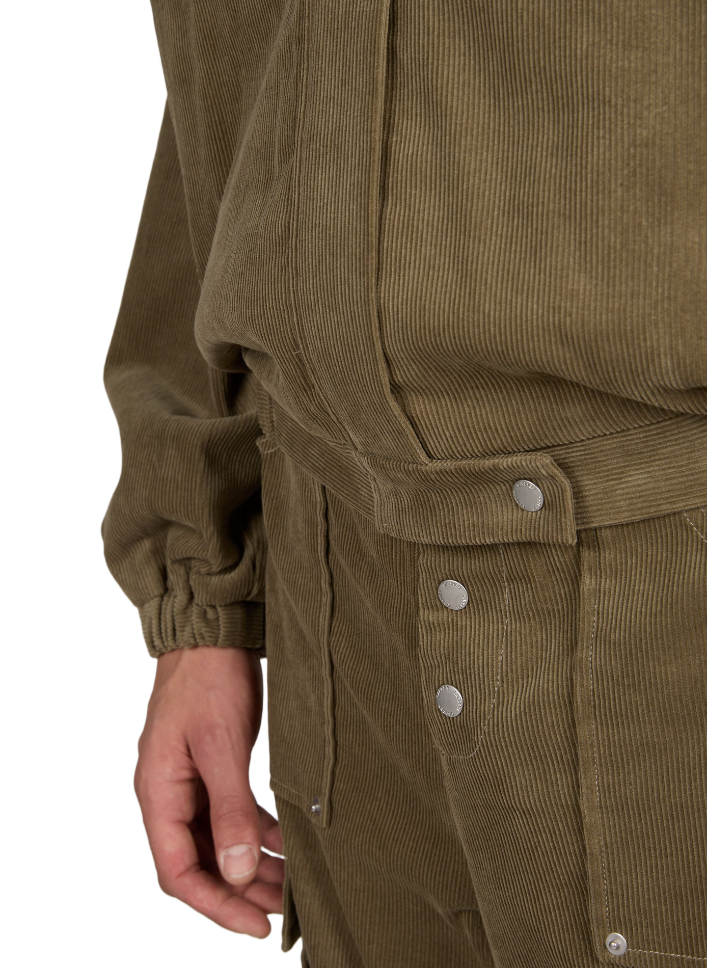 Reißverschlussjacke mit Stehkragen aus Baumwollmischung CARRER Grun