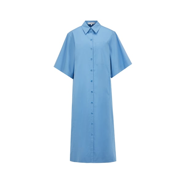 Robe midi en popeline de coton