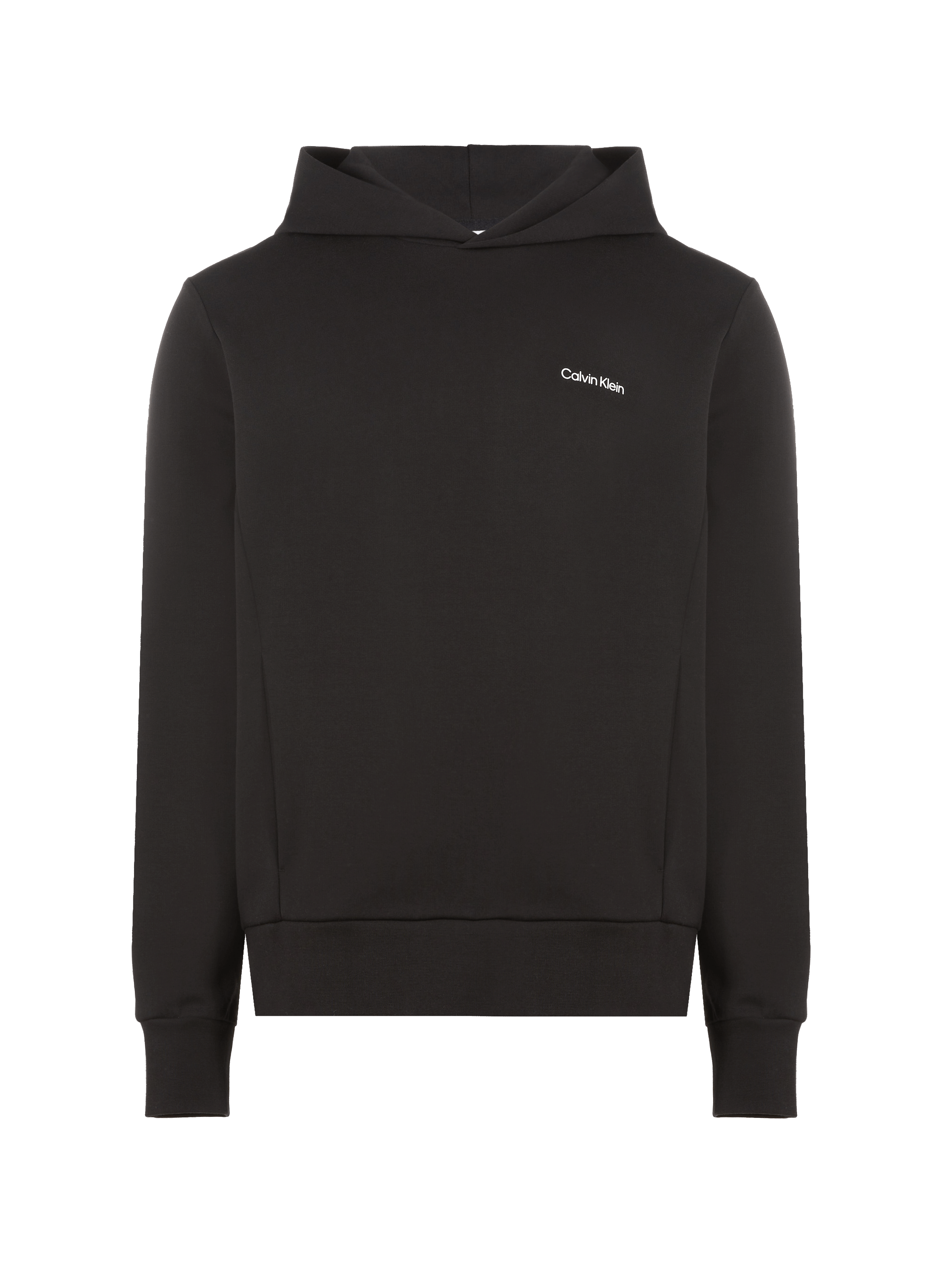 CALVIN KLEIN Recycled polyester and cotton hoodie Black