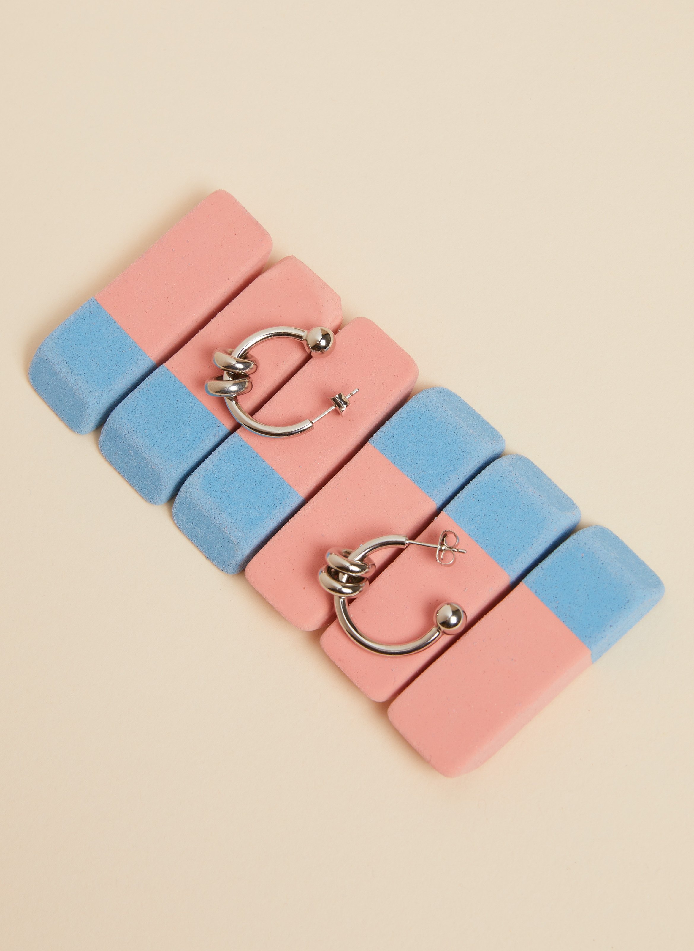 Créoles Alan en laiton JUSTINE CLENQUET Argent