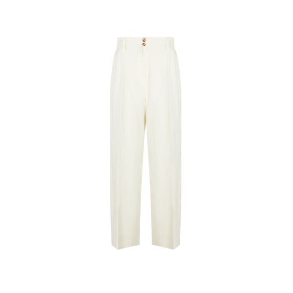 Louise Misha Cotton And Linen Trousers In White
