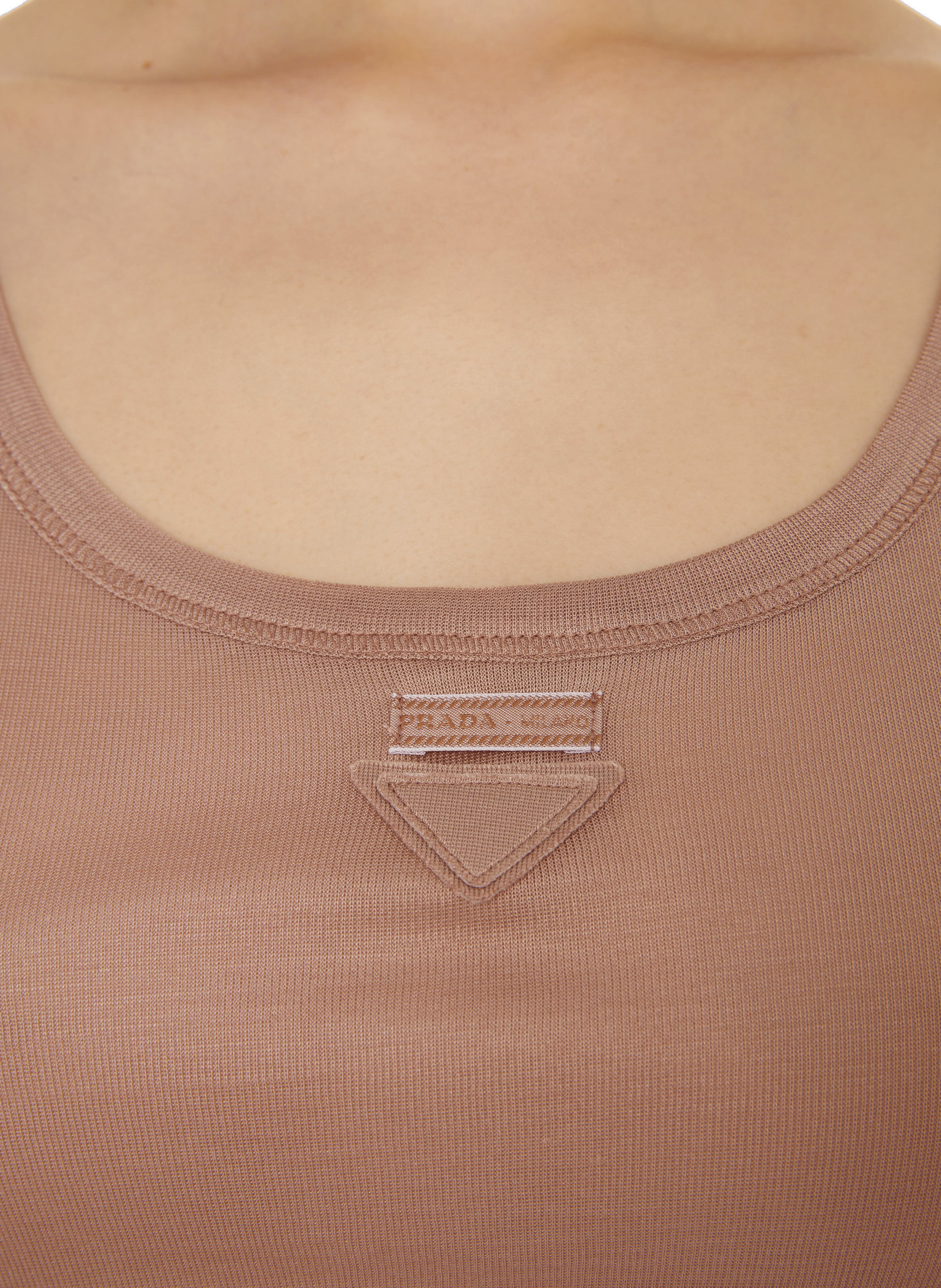 Débardeur en soie PRADA Beige