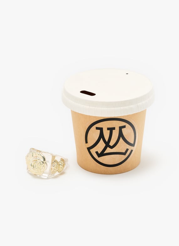 Bague Crystal on Silver Roseton  | Blanc by LA MANSO Bague Crystal on Silver Roseton  Blanc