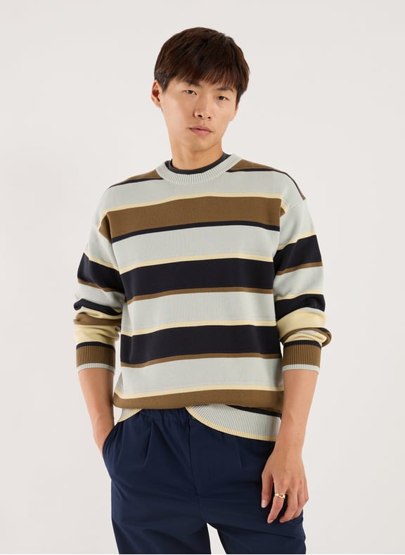 Striped cotton jumper Grey by PAUL SMITH PAUL SMITH Striped cotton jumper Grey