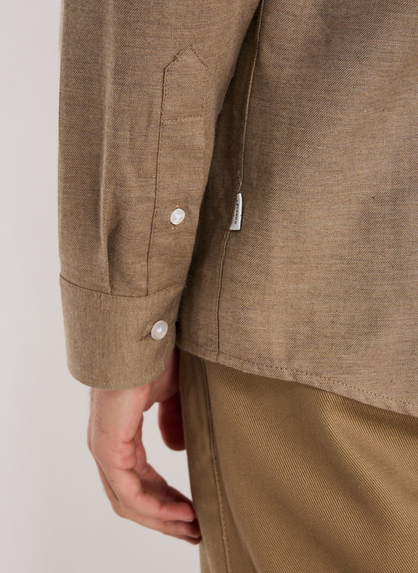 Chemise unie en coton LES DEUX Gris