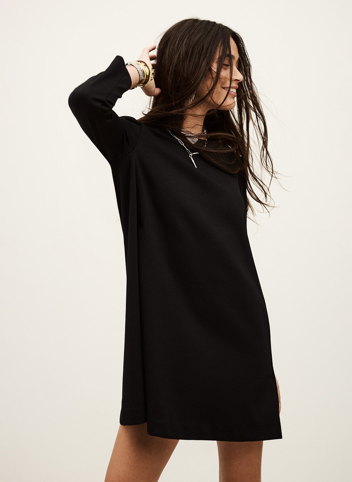 Robe courte col rond mason BA&SH Noir