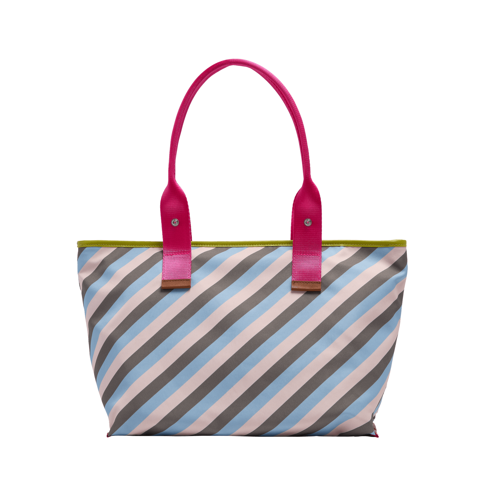 Sac cabas zippé m mistral rollable de lancel en nylon LANCEL Rose