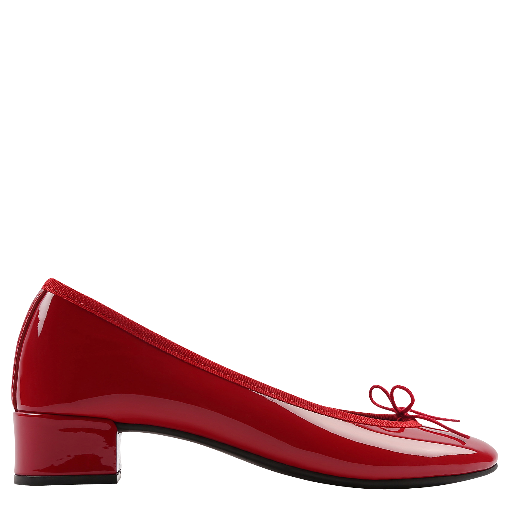 Ballerines à talons en cuir vernis camille REPETTO Rouge