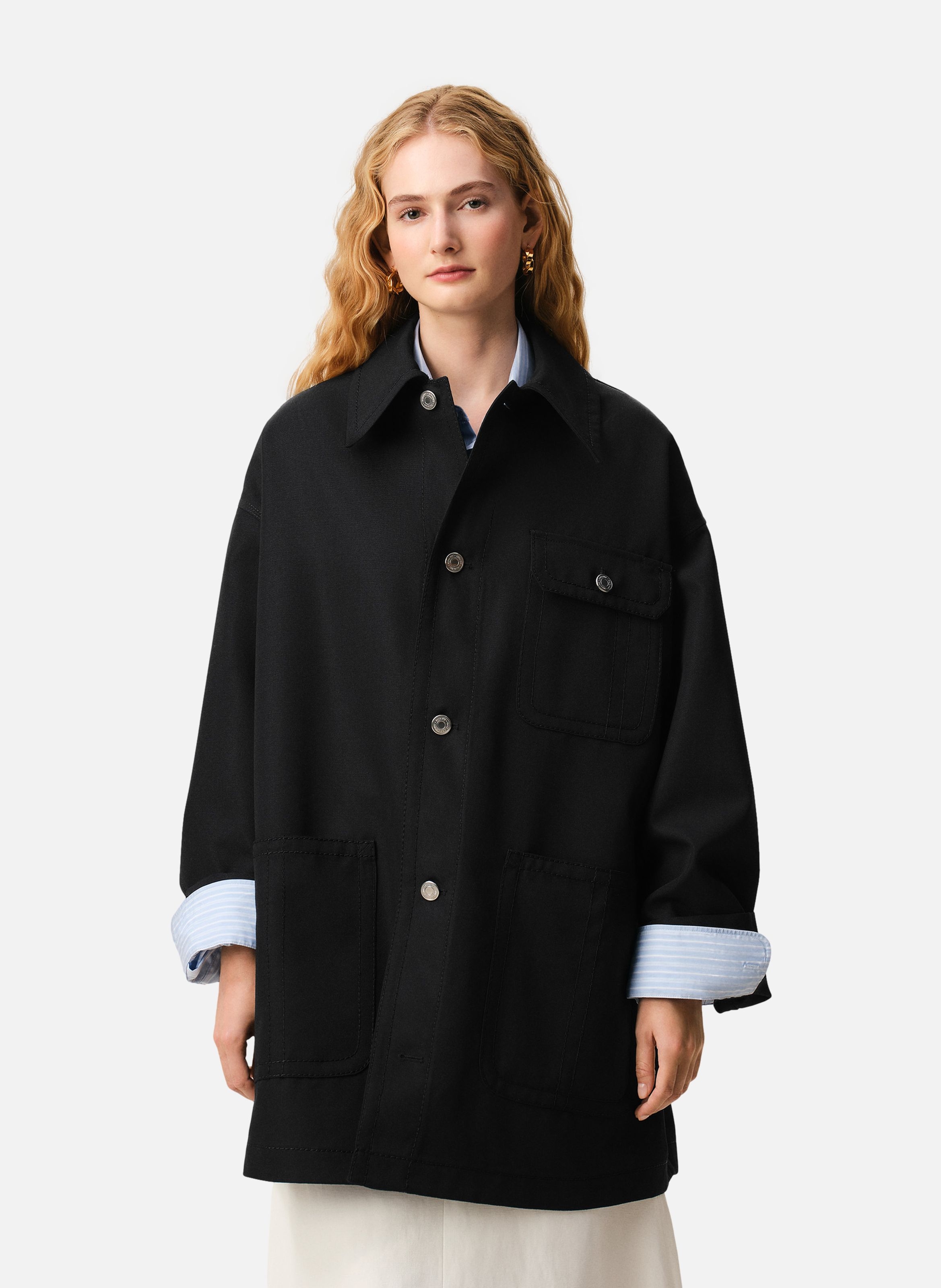 Veste worker unisexe en laine vierge AMI PARIS Noir