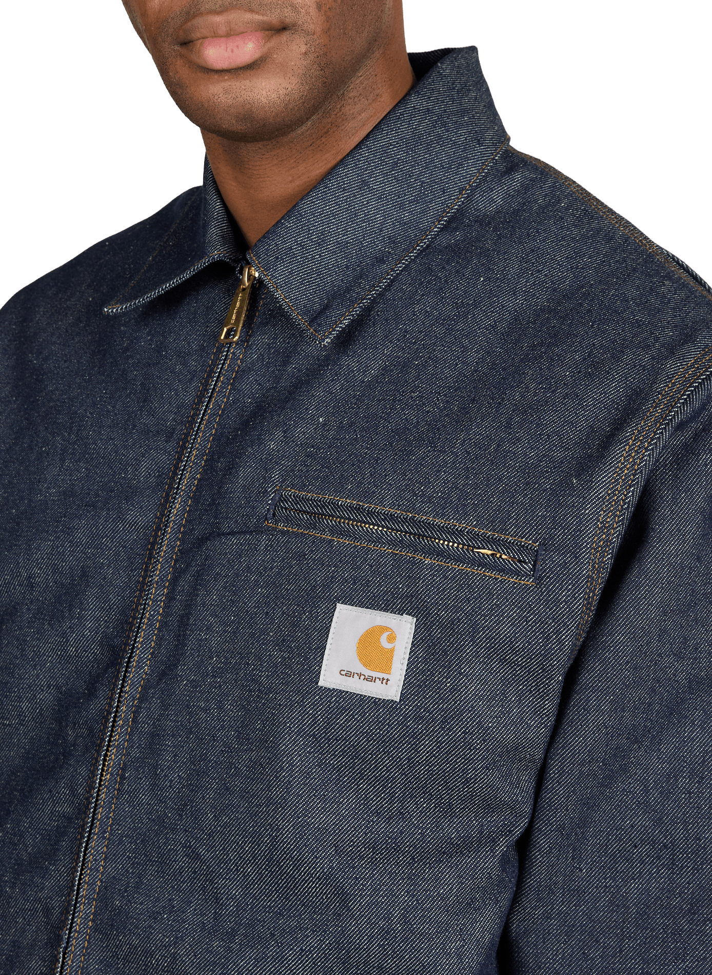 Oversized cotton jacket lined with a classic collar CARHARTT WIP Blue