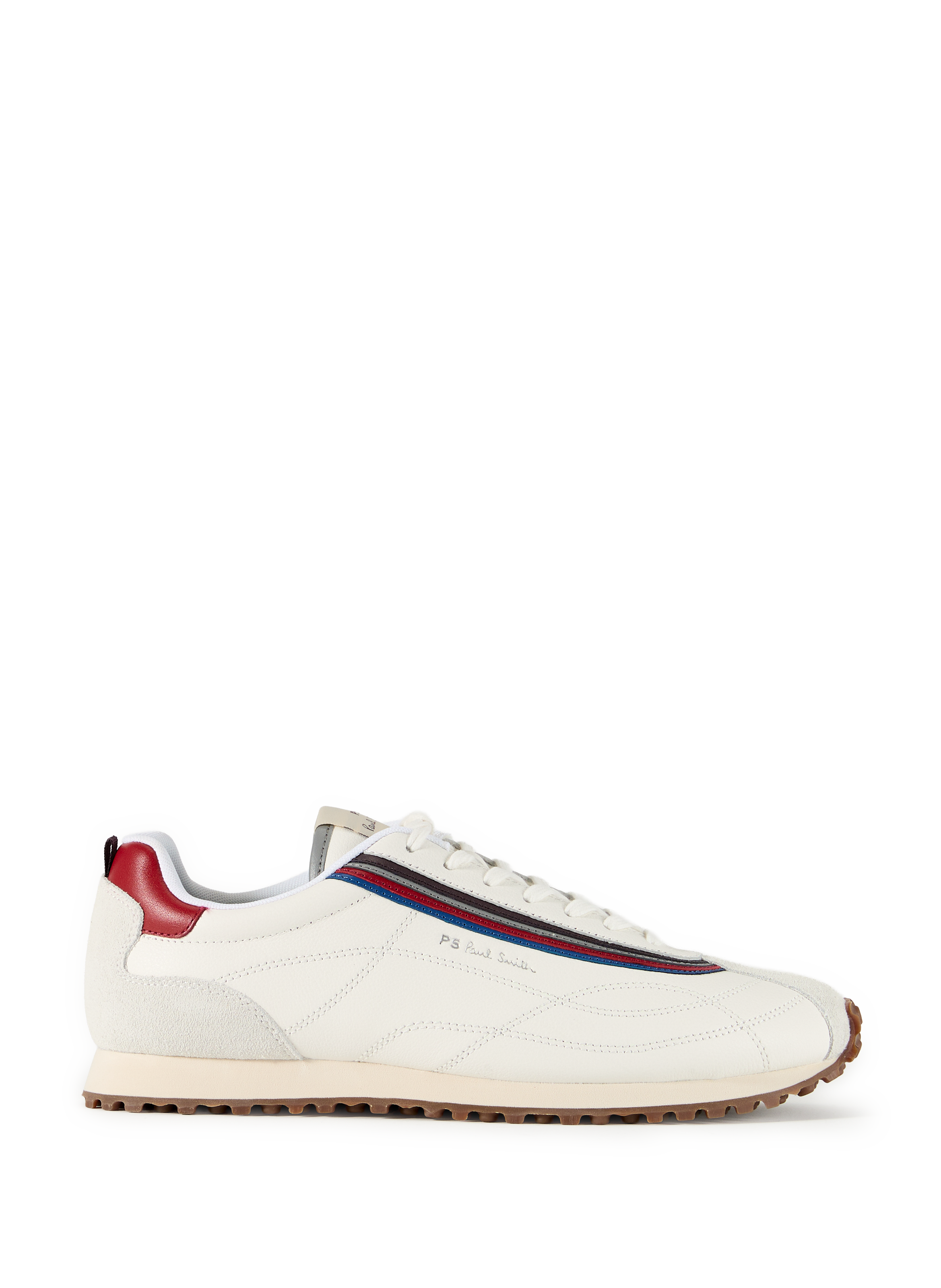 Baskets Haskell crantées en cuir PAUL SMITH Blanc