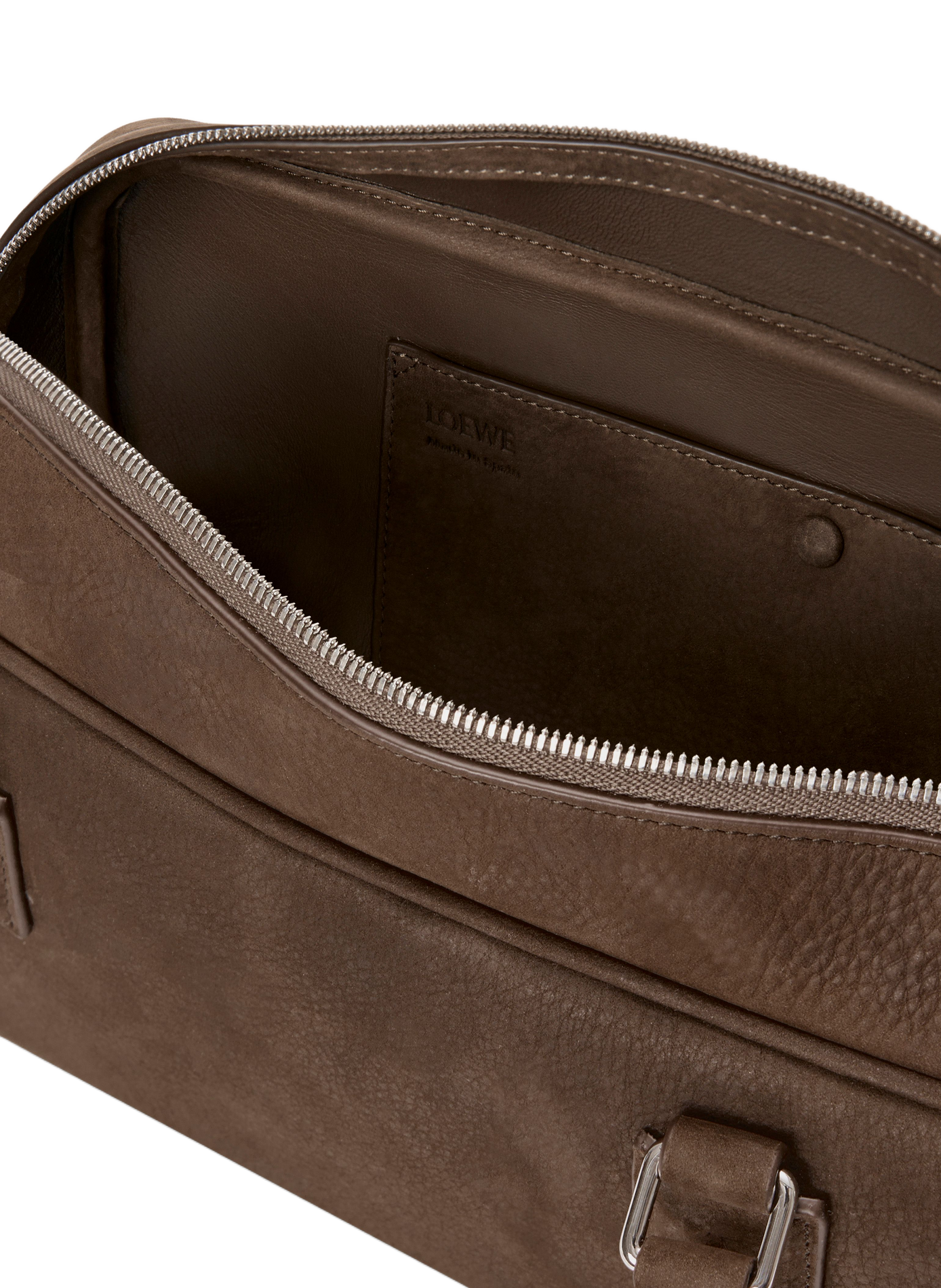 Sac Amazona 31 Cropped en nubuck grainé LOEWE Marron