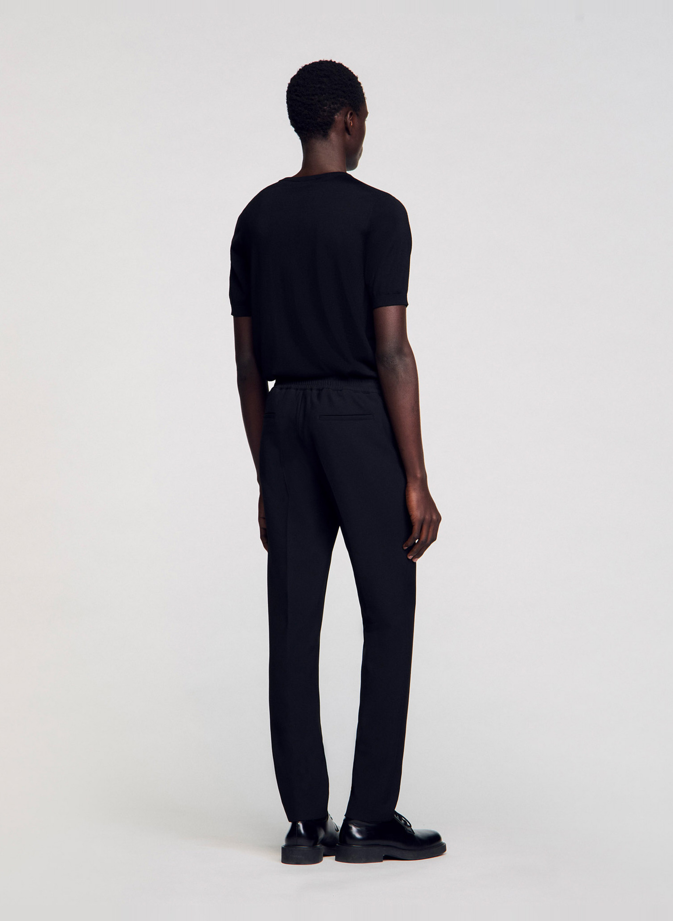 Pantalon droit SANDRO Noir