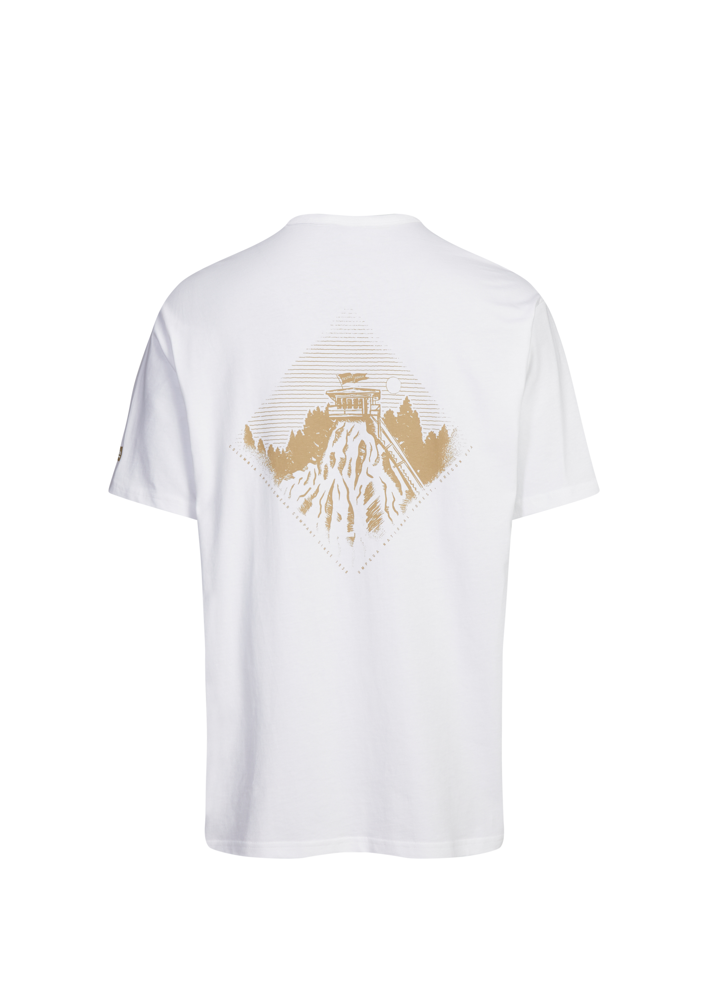 Oversized printed cotton T-shirt COLUMBIA White