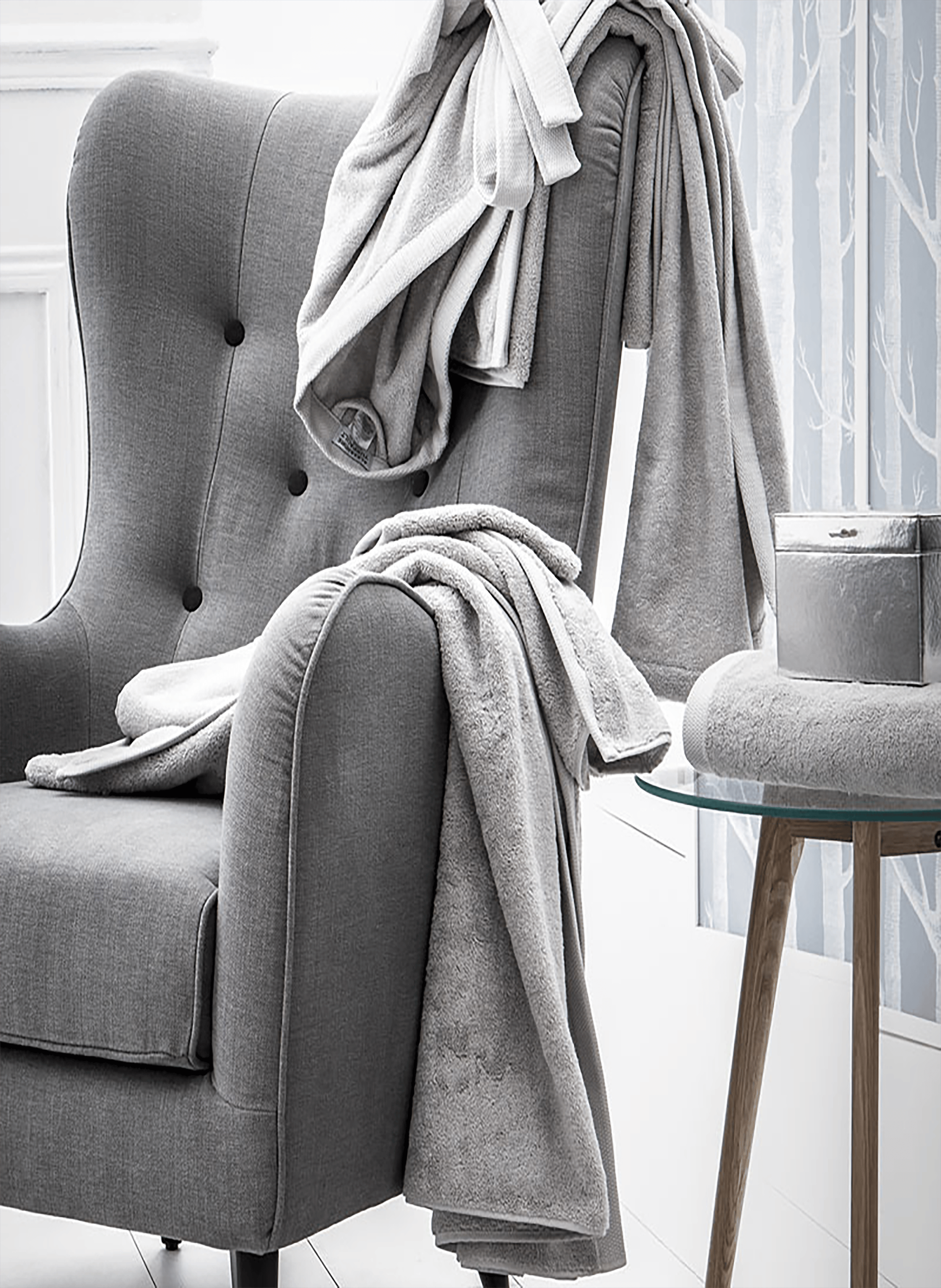 Gant de toilette uni en coton biologique, essentiel ALEXANDRE TURPAULT Gris