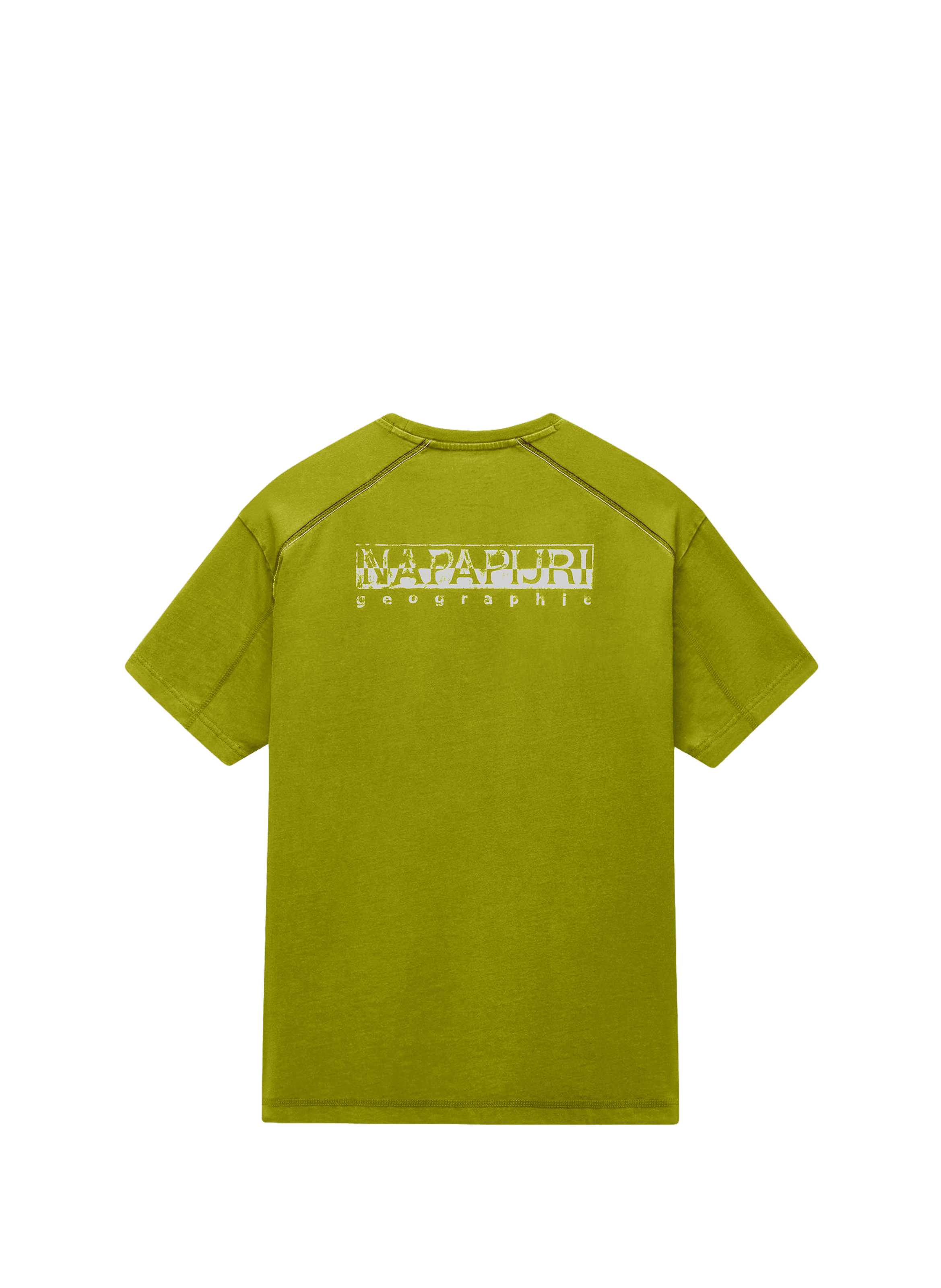 T-shirt droit imprimé Reflect en coton NAPAPIJRI Kaki