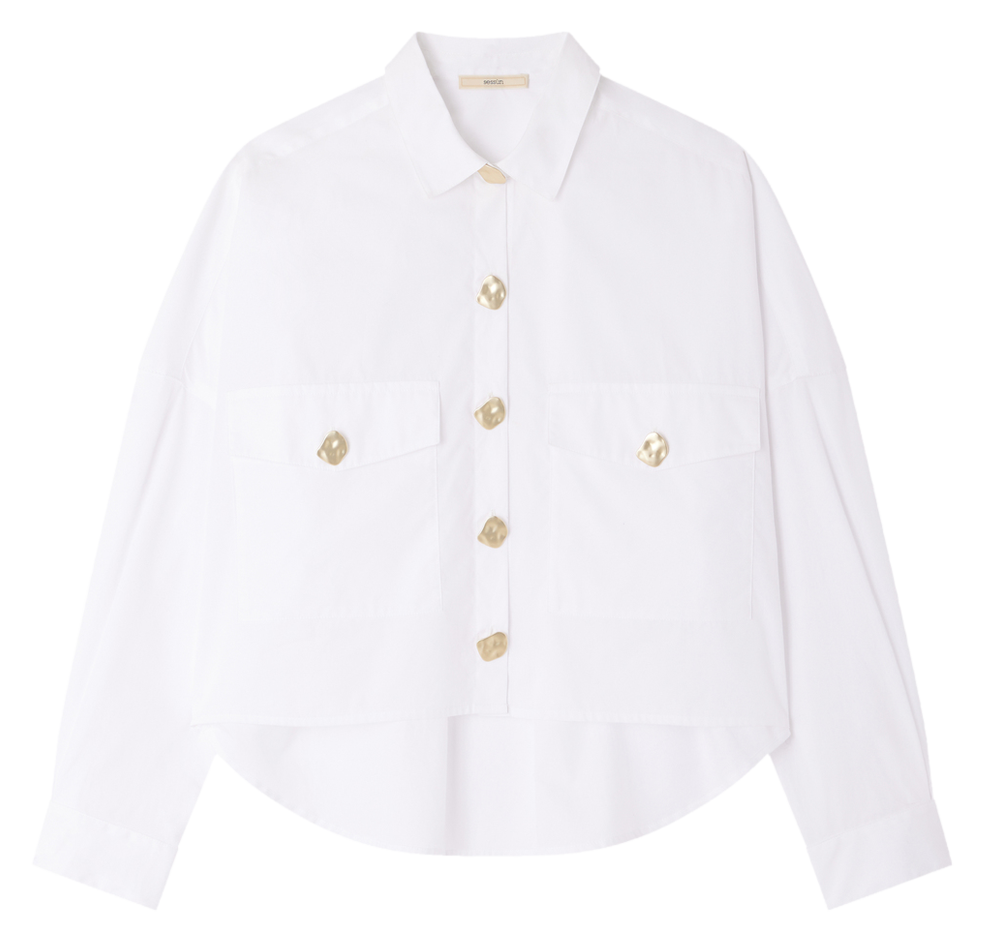 Chemise col classique en coton balanca SESSUN Blanc