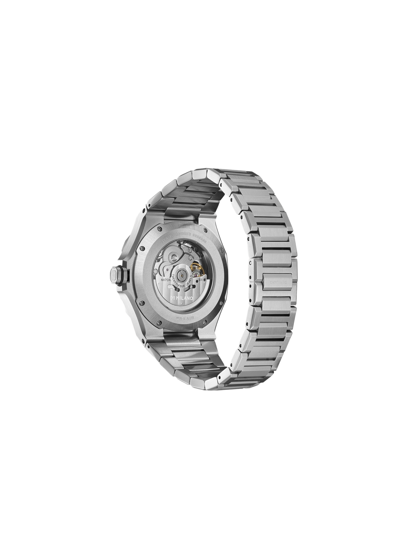 Montre analogique en acier inoxydable D1 MILANO Argent