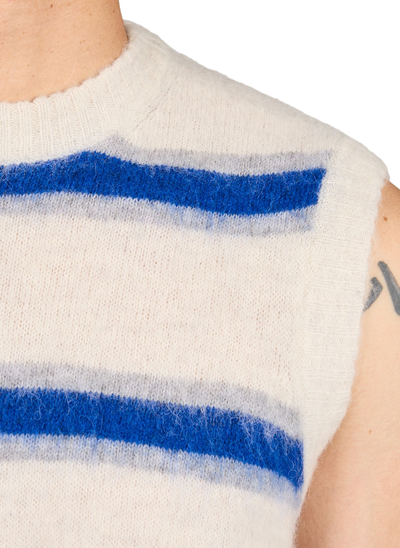 Maglione senza maniche a righe ANNARR Blu