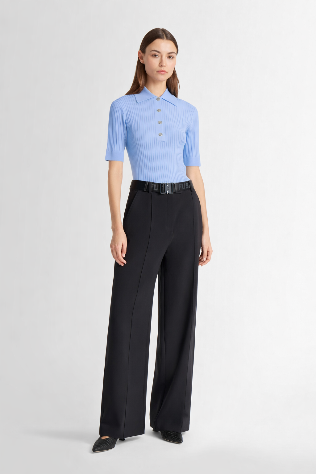 Polo manches courtes vera col polo coupe ajustée FUSALP Bleu