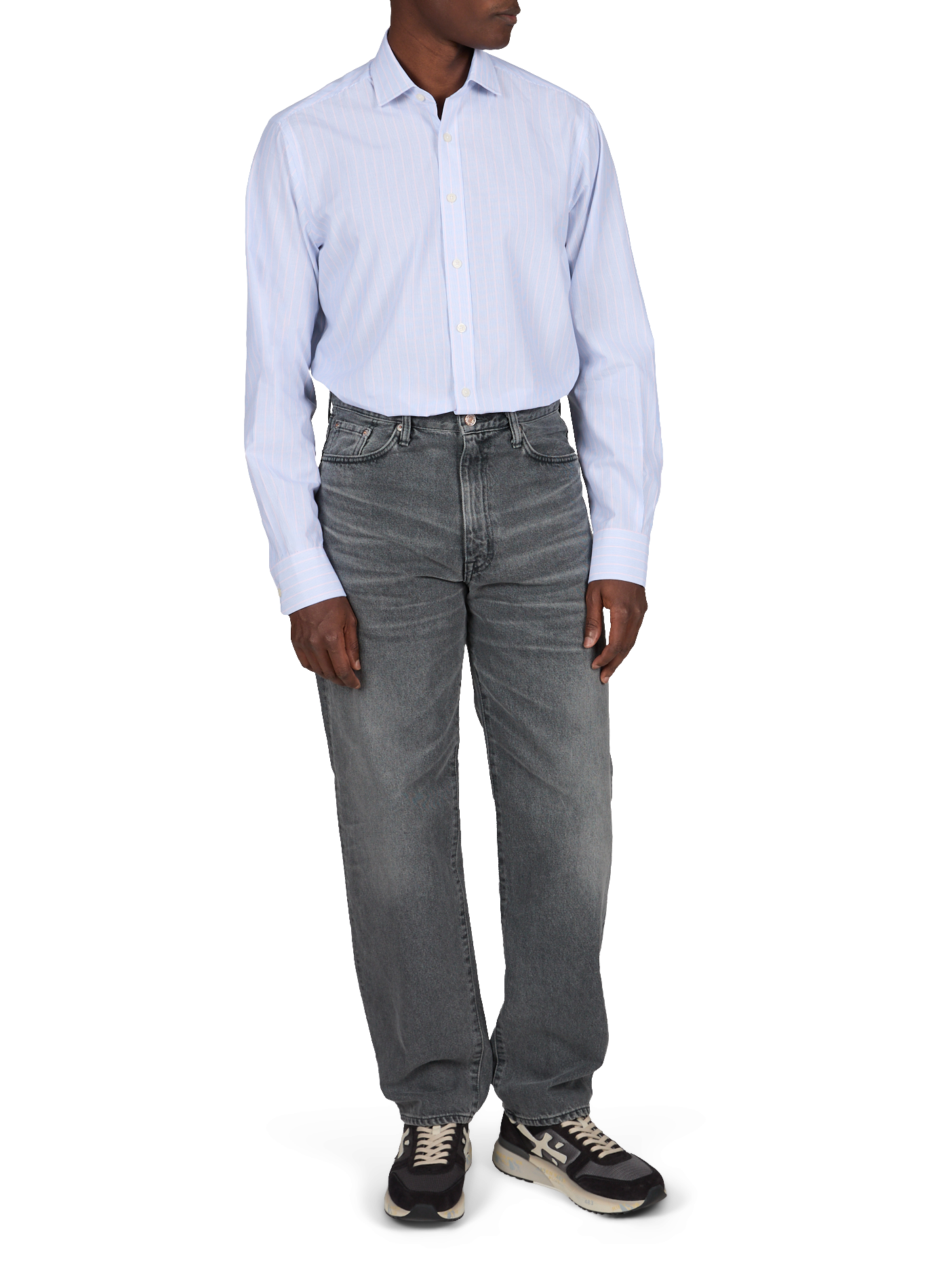 Chemise à rayures en coton mélangé HACKETT Rose